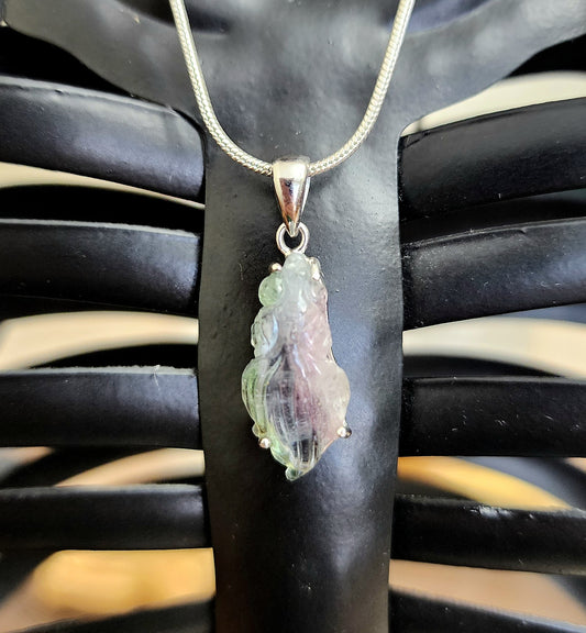 Watermelon Tourmaline Koi Fish Pendant B