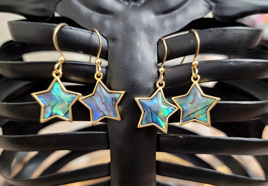 Abalone Star Earrings