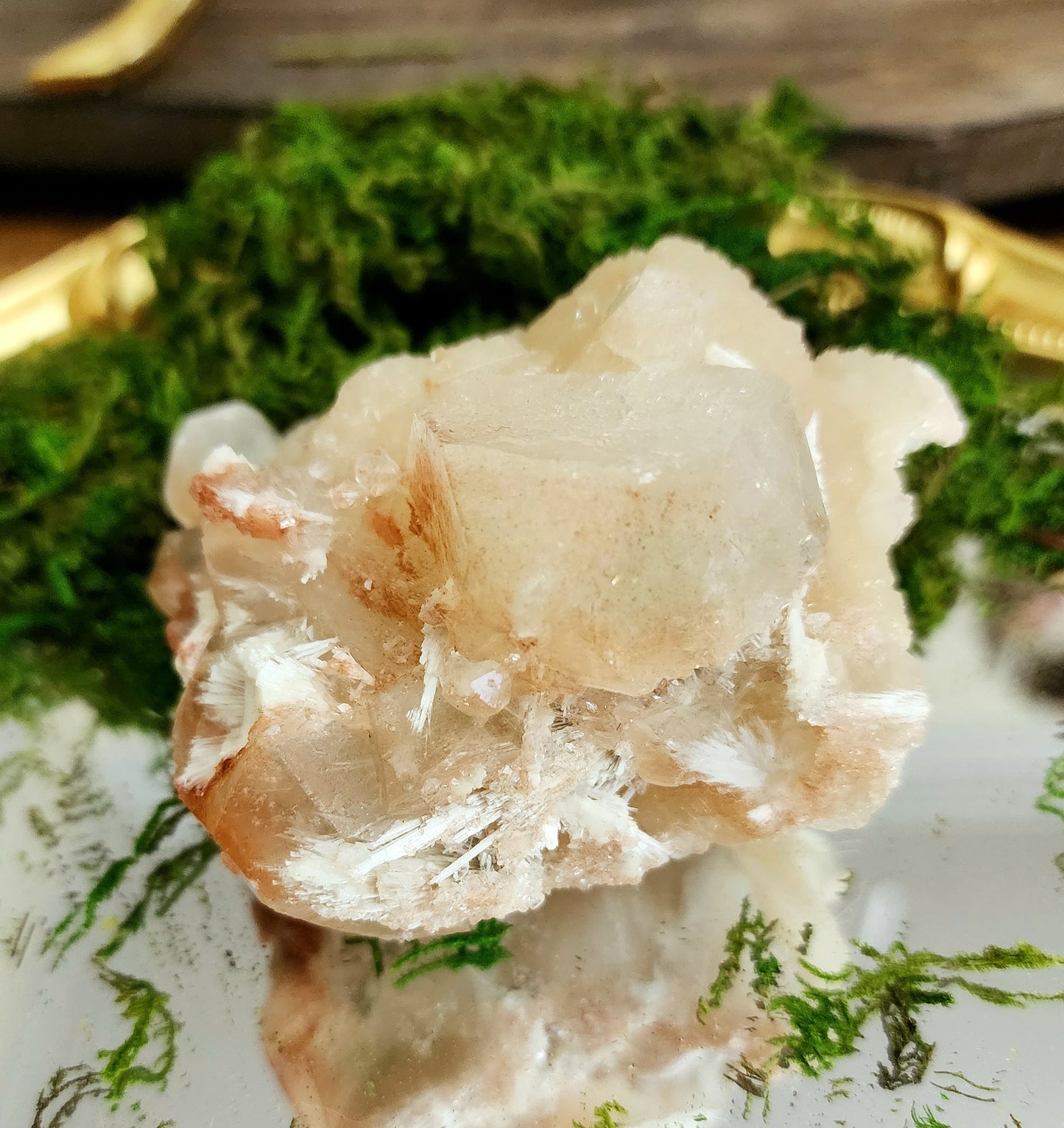 Red Apophyllite and Stilbite Specimen