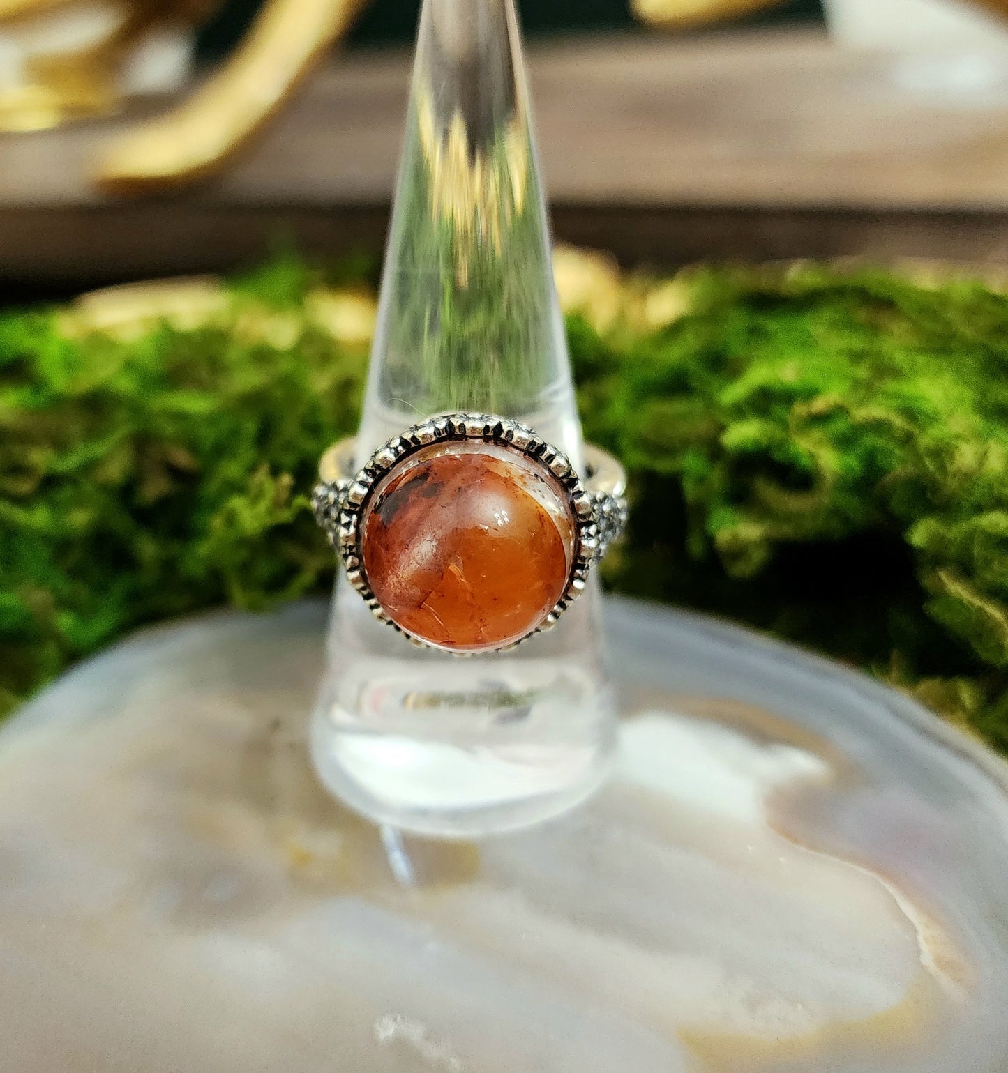 Fire Quartz Garden Ring