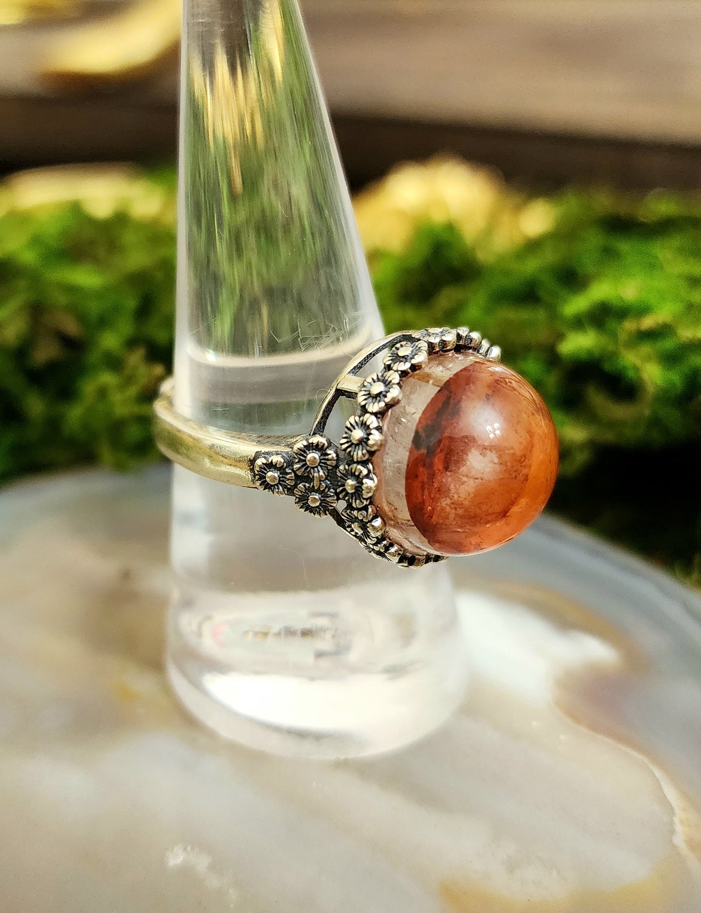 Fire Quartz Garden Ring