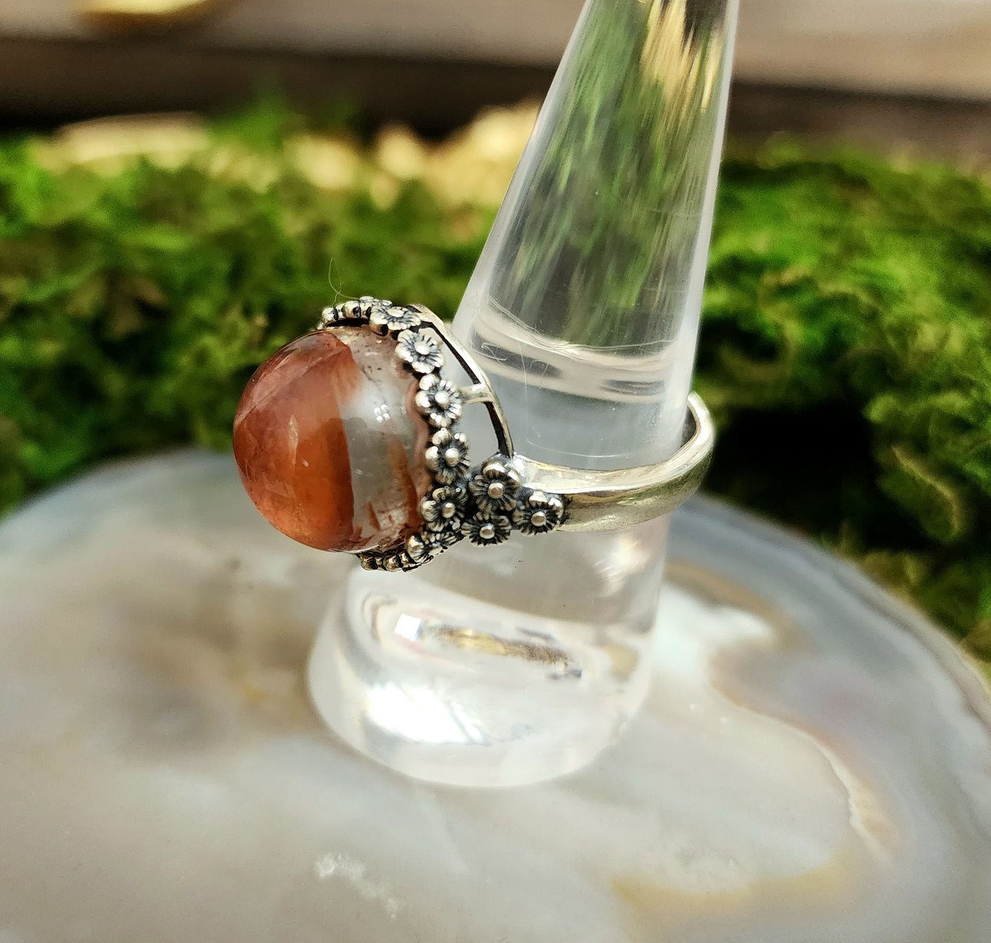 Fire Quartz Garden Ring