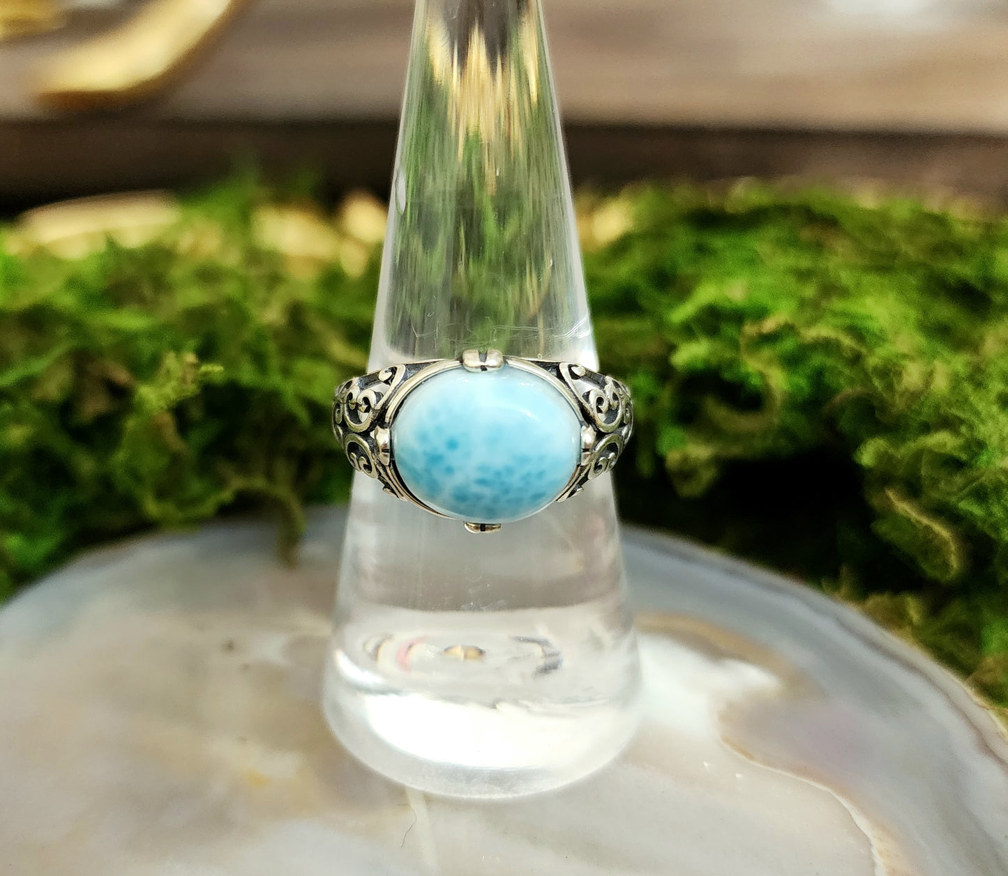 Oval Larimar Ring