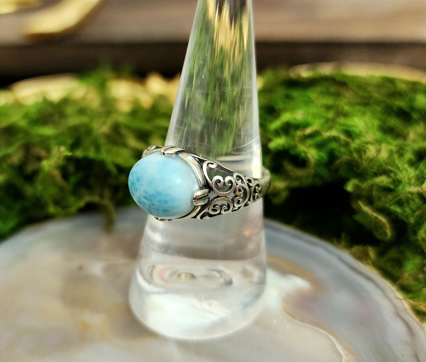 Oval Larimar Ring