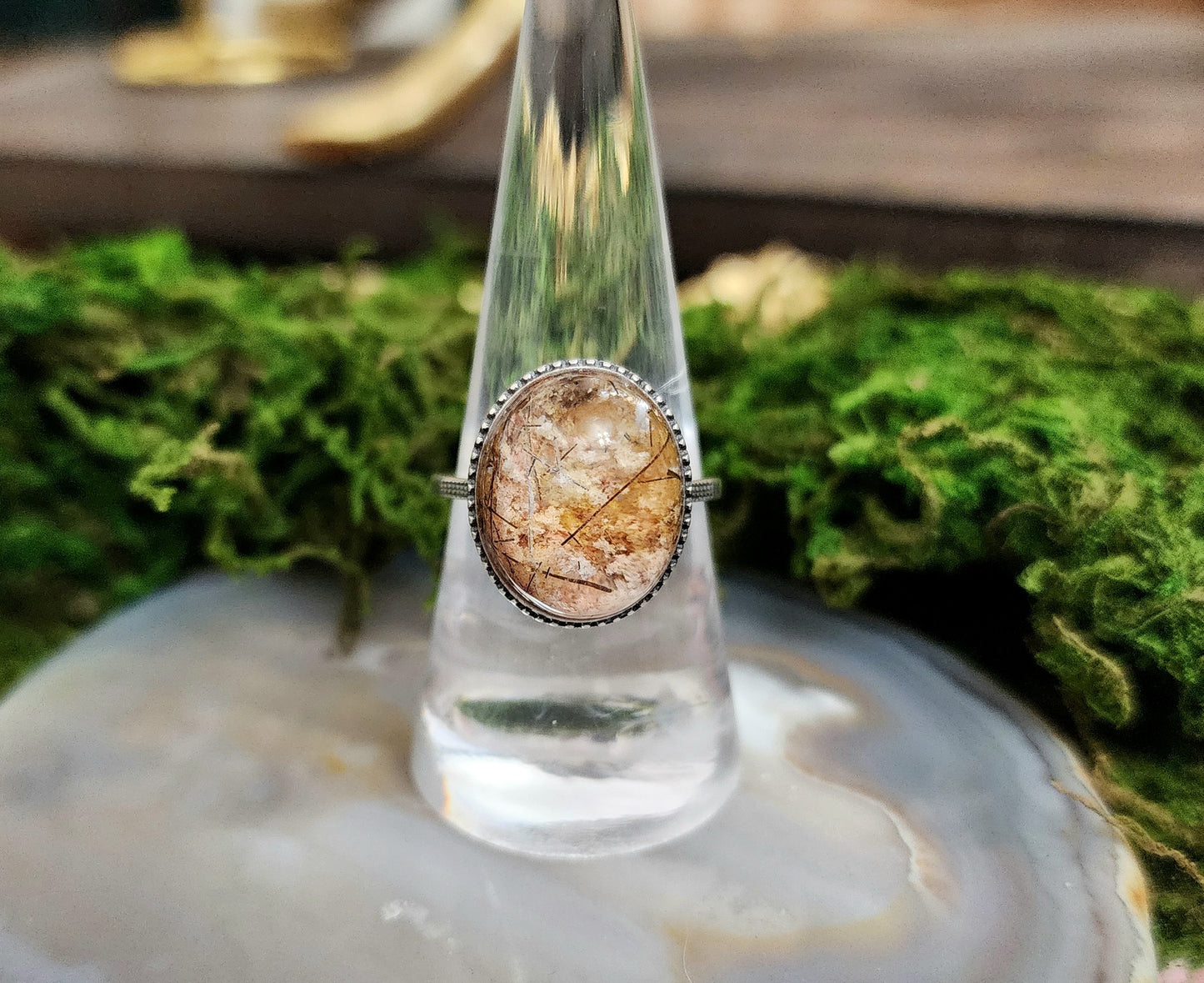 Rutilated Garden Quartz Ring