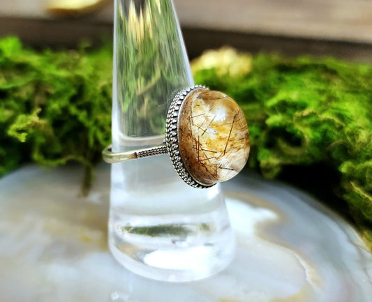 Rutilated Garden Quartz Ring