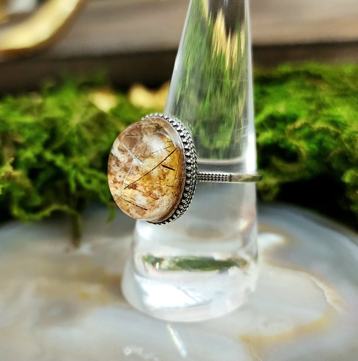 Rutilated Garden Quartz Ring