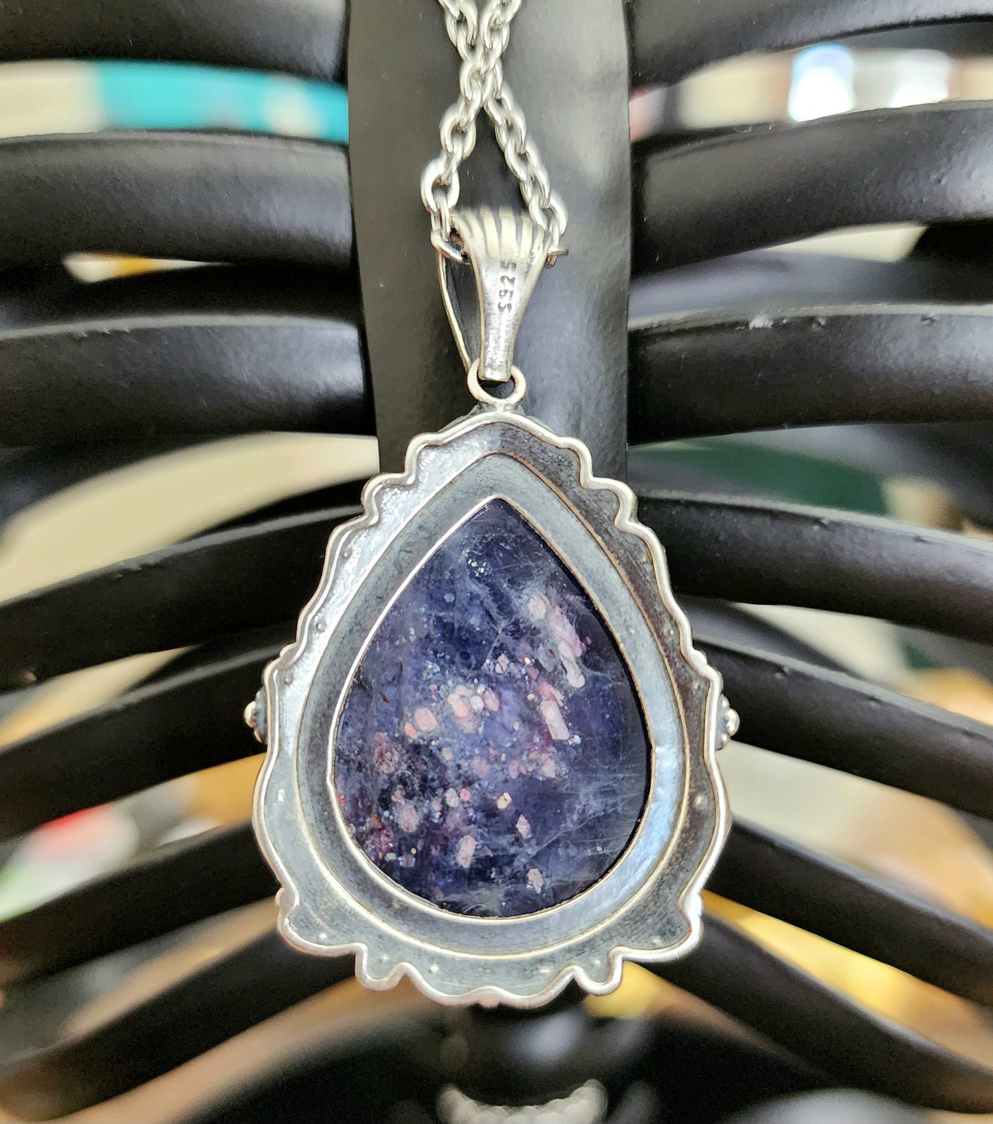 Iolite and Sunstone Pendant