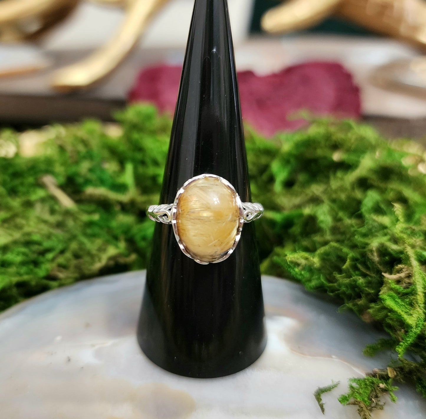 Golden Rutile Ring