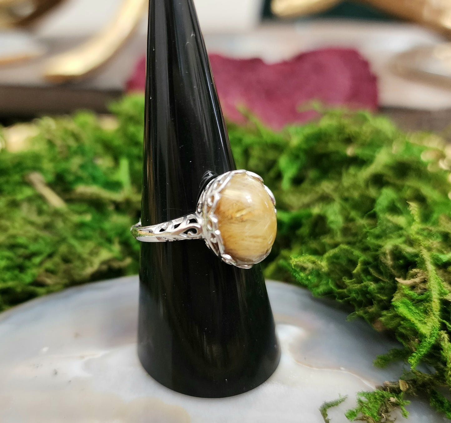 Golden Rutile Ring