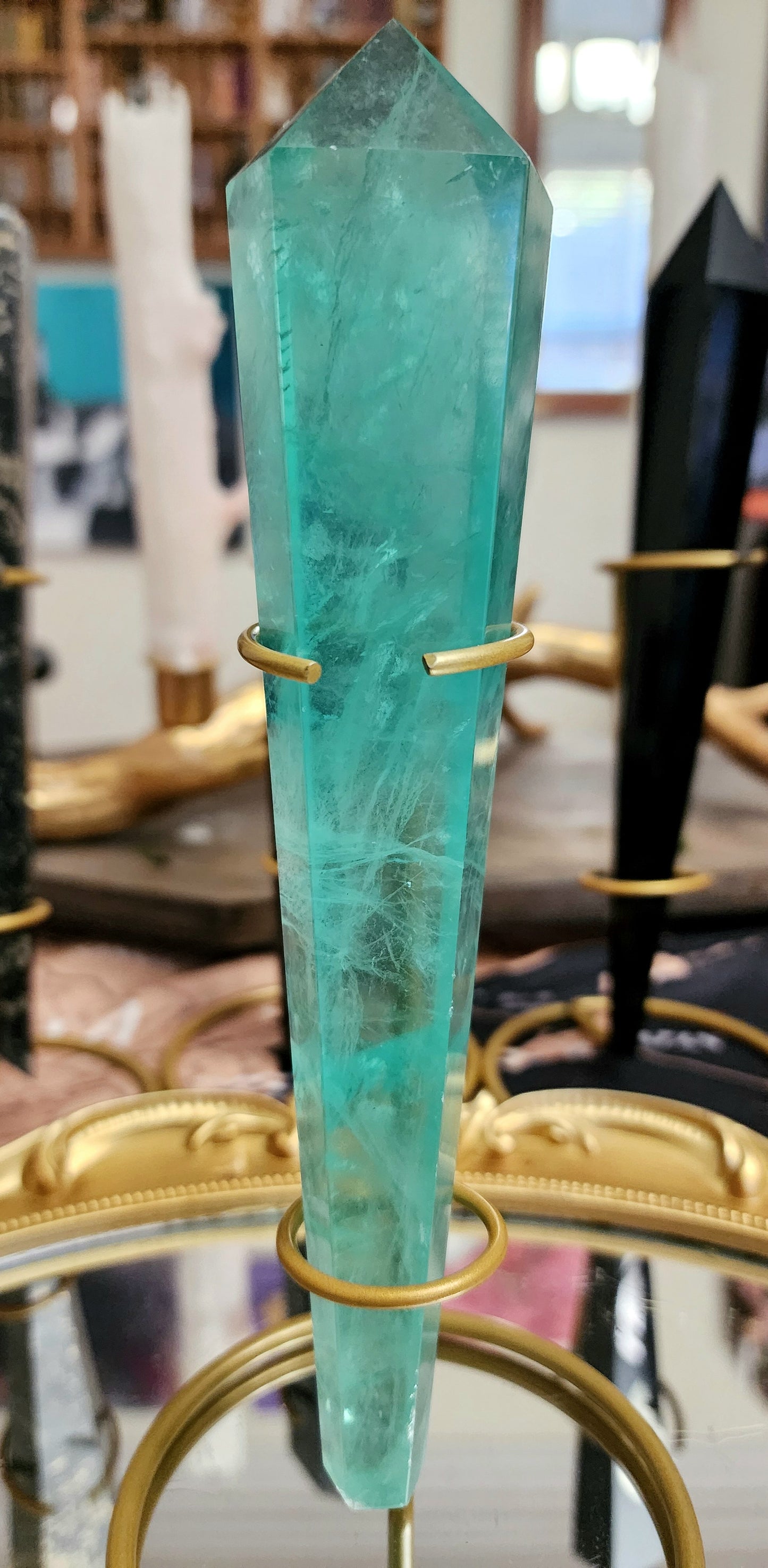 Lake Green Fluorite Wand A