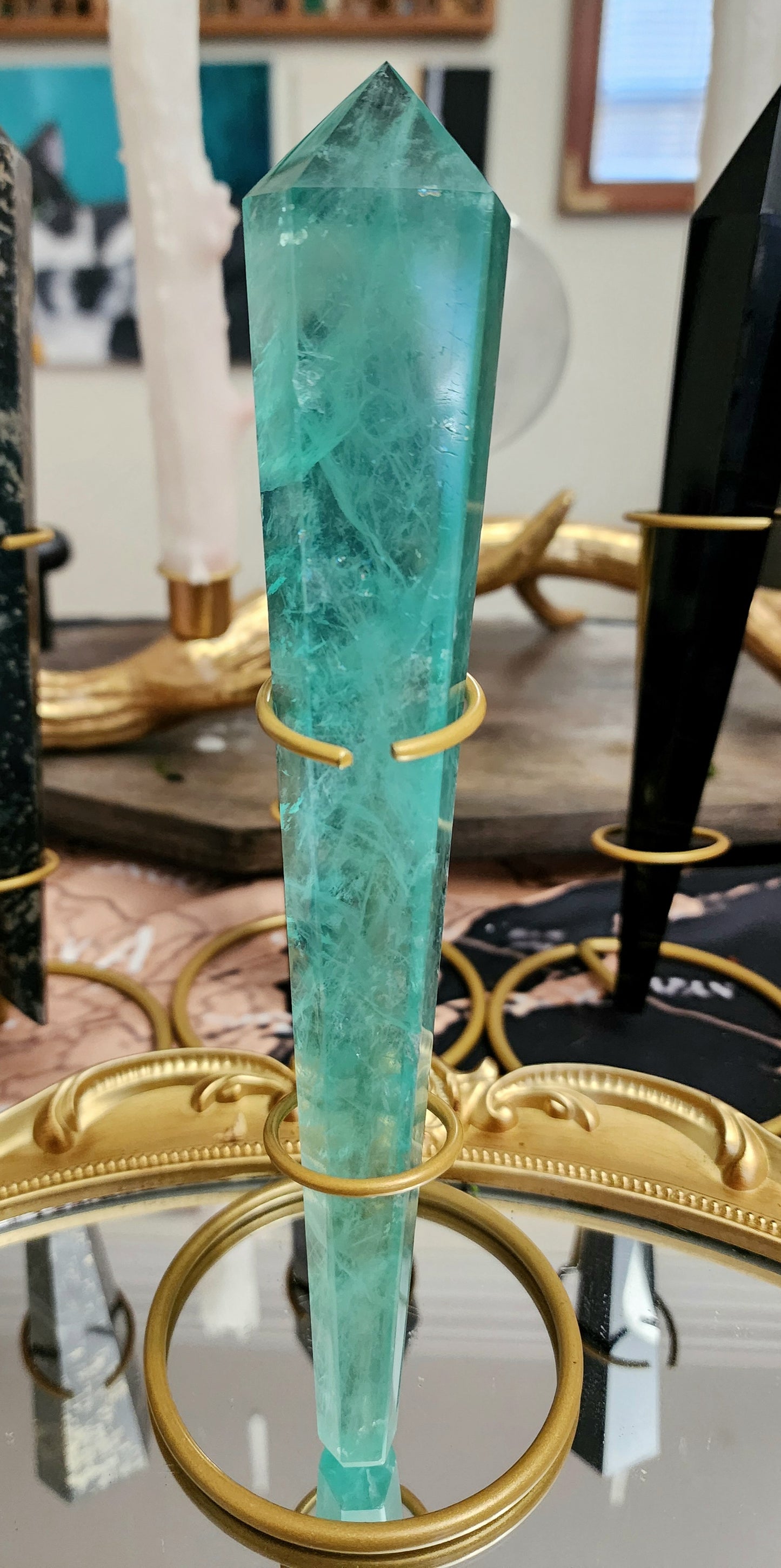 Lake Green Fluorite Wand B