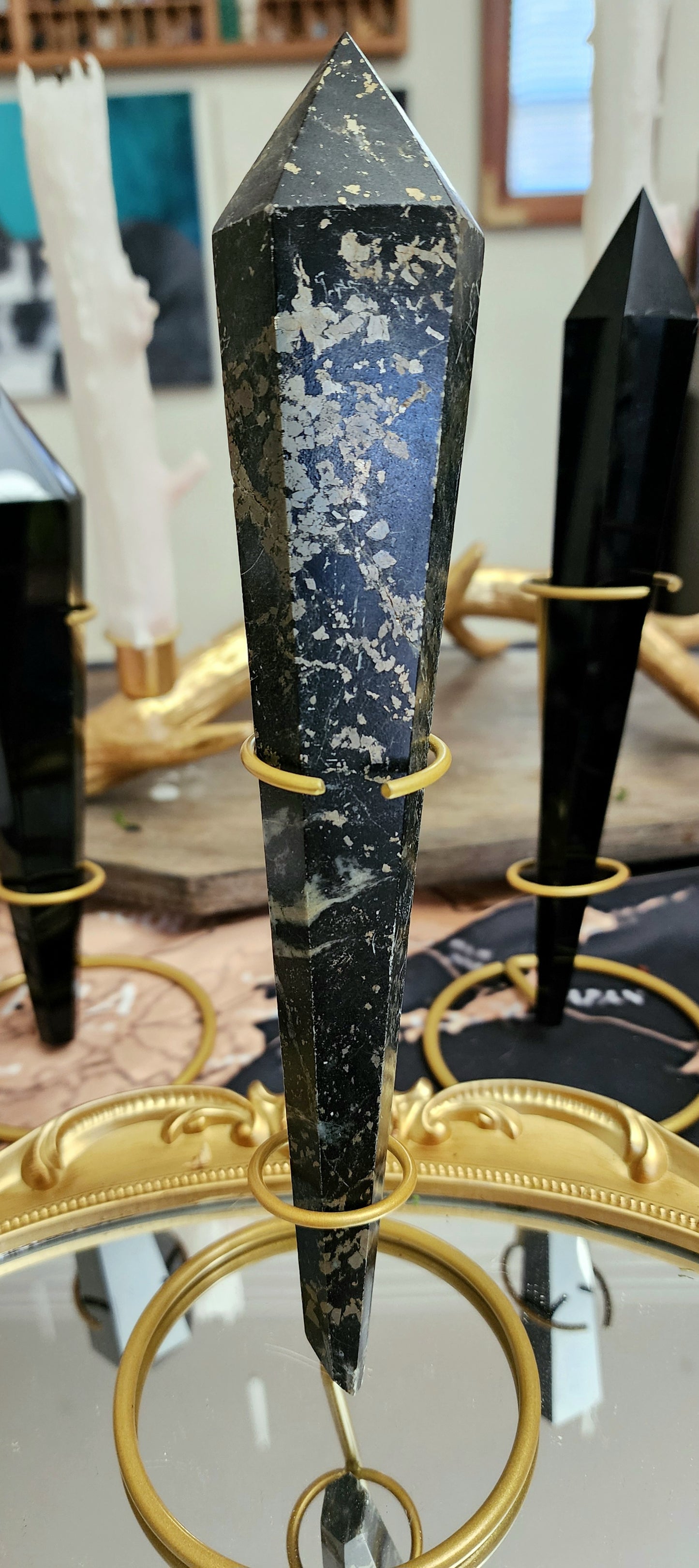 Pyrite and Magnetite Wand A