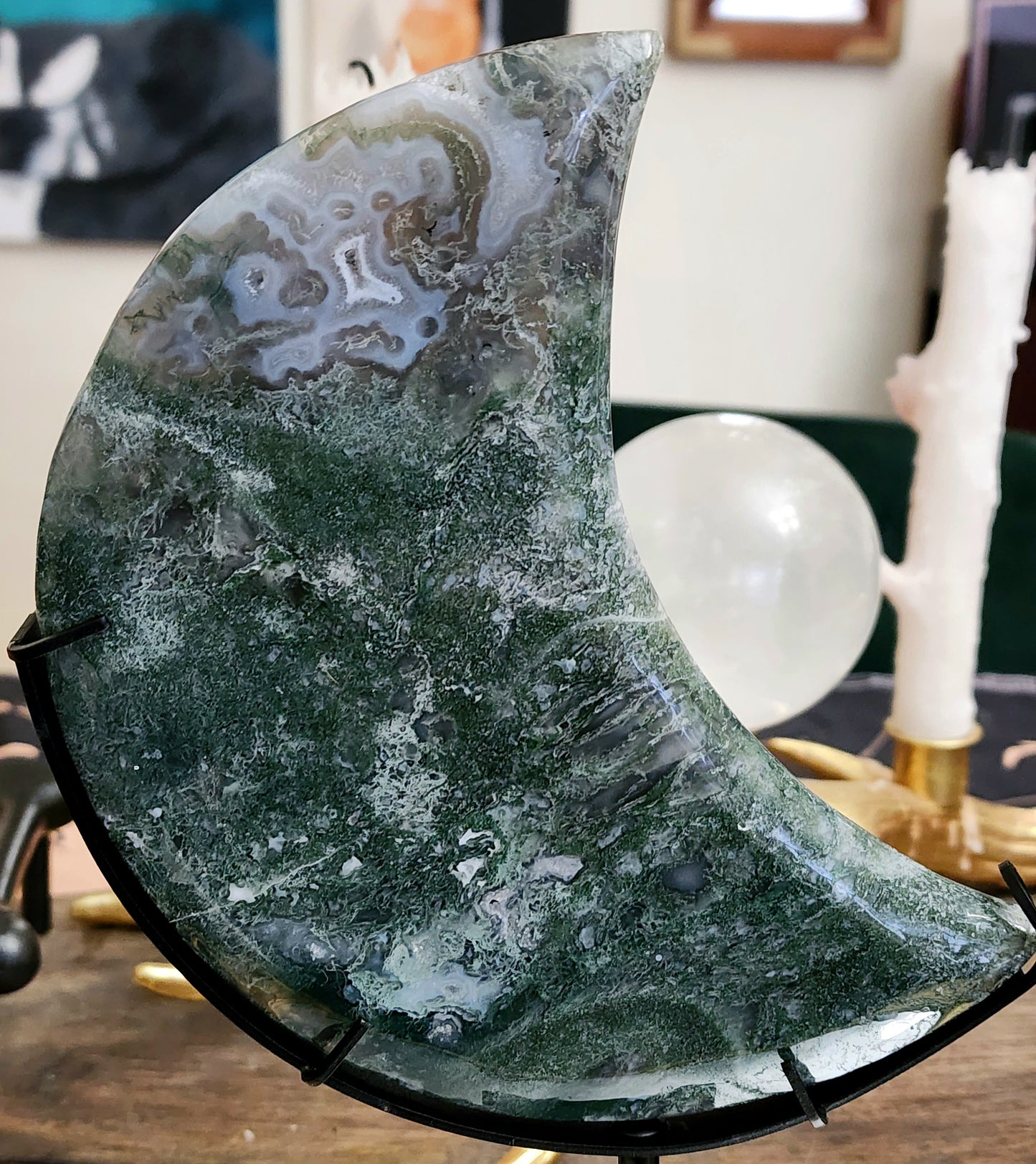 Moss Agate Moon A