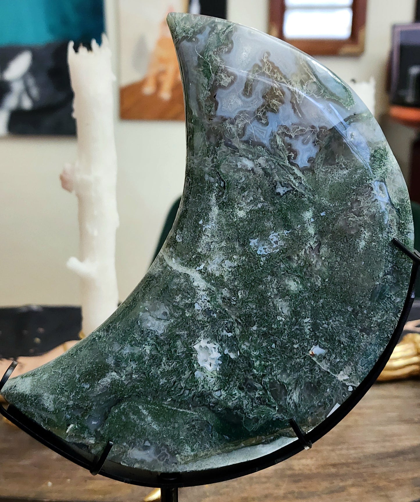 Moss Agate Moon A