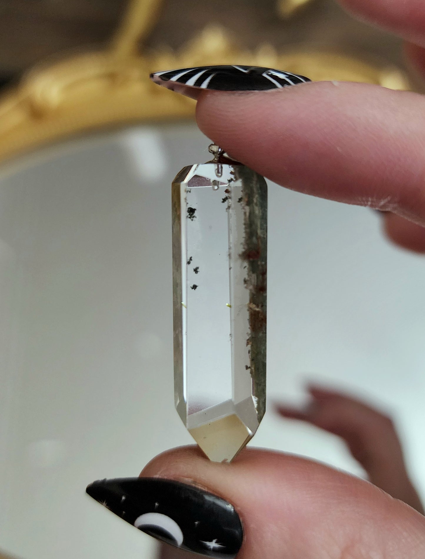 Garden Quartz Point Pendant C