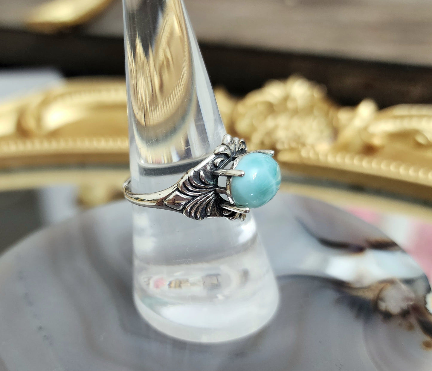 Larimar Oval Ring