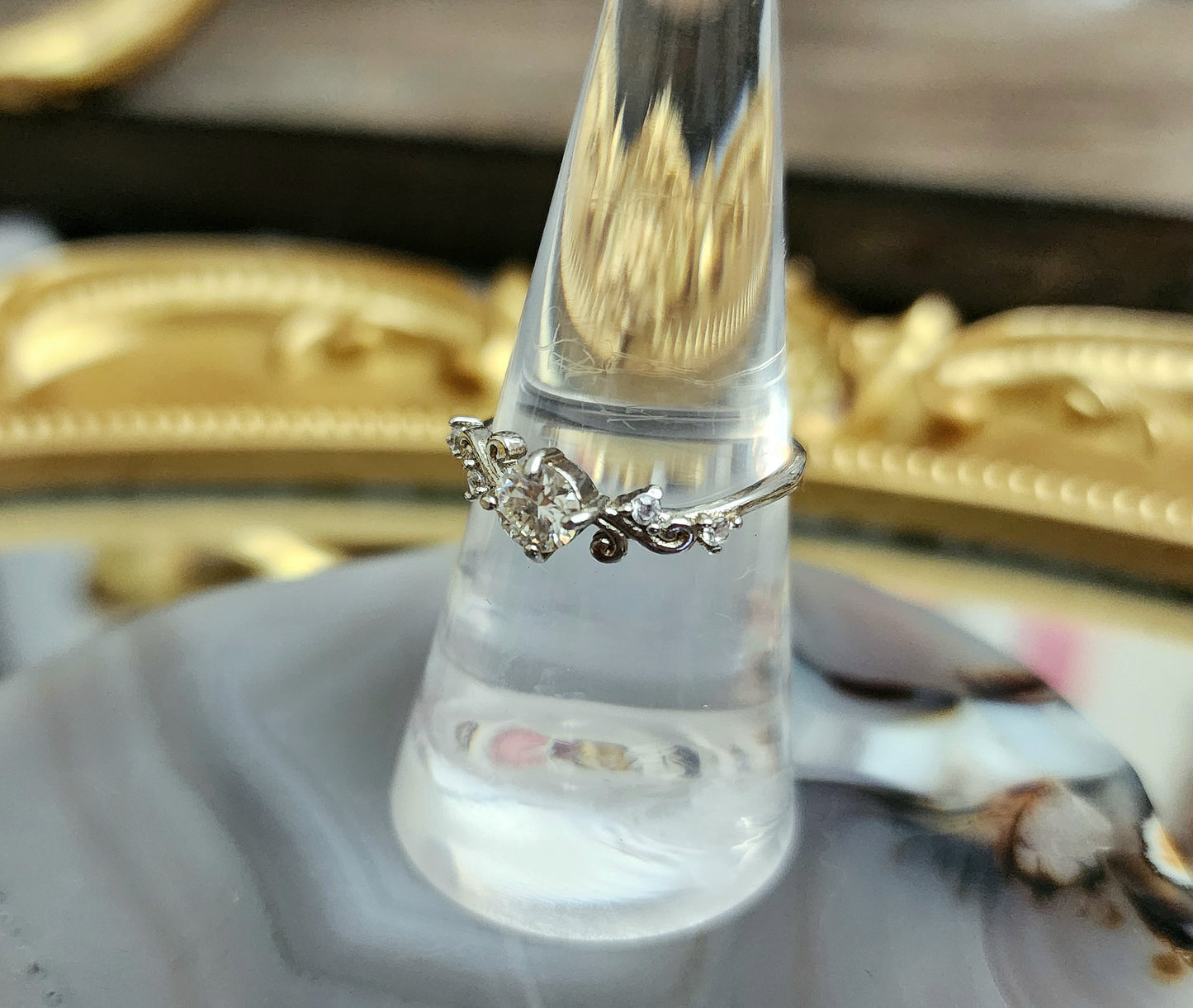 Dainty Moissanite Ring