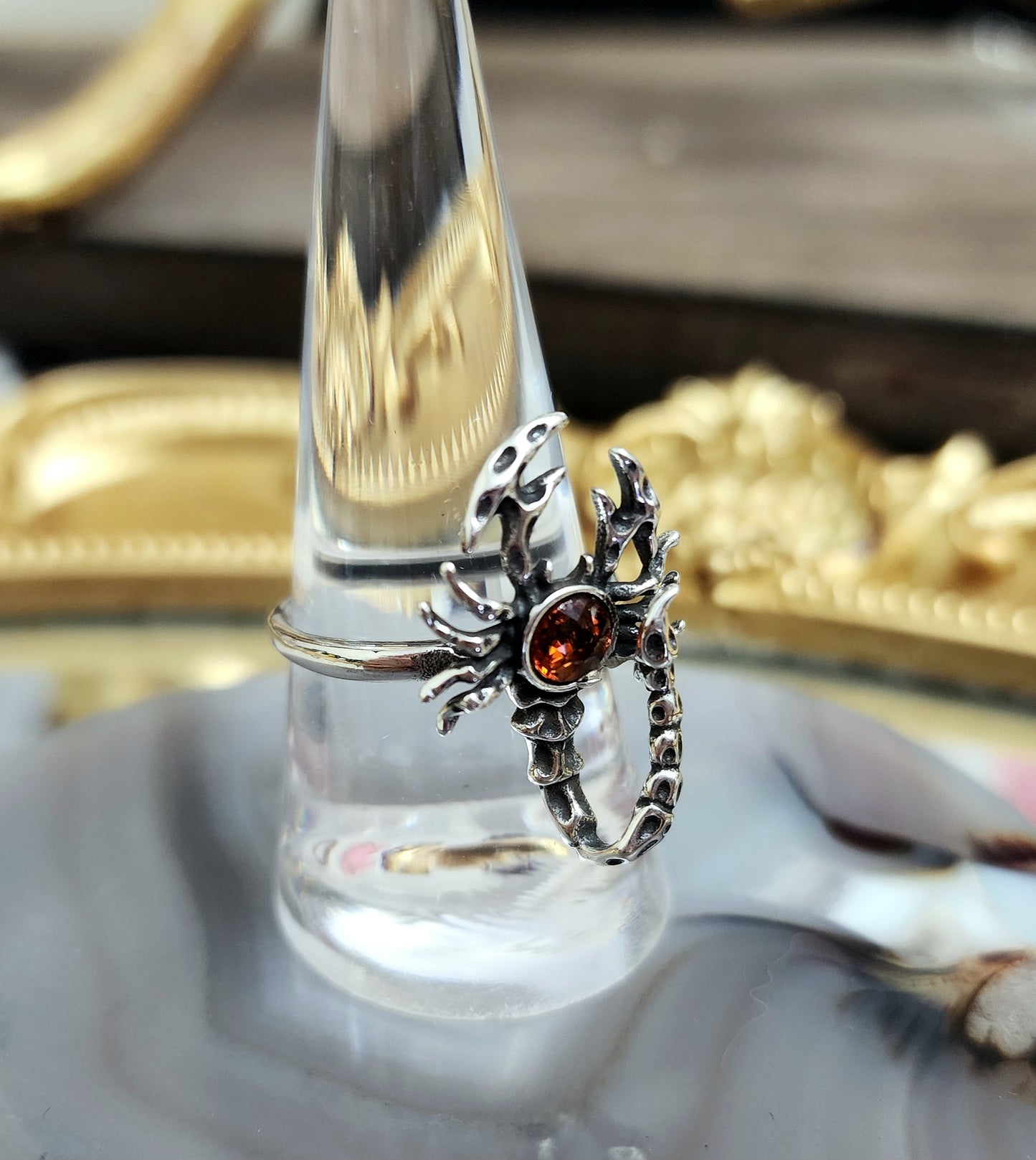 Fanta Garnet Scorpion Ring