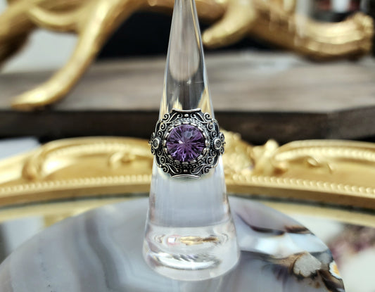 Vintage Style Amethyst Ring