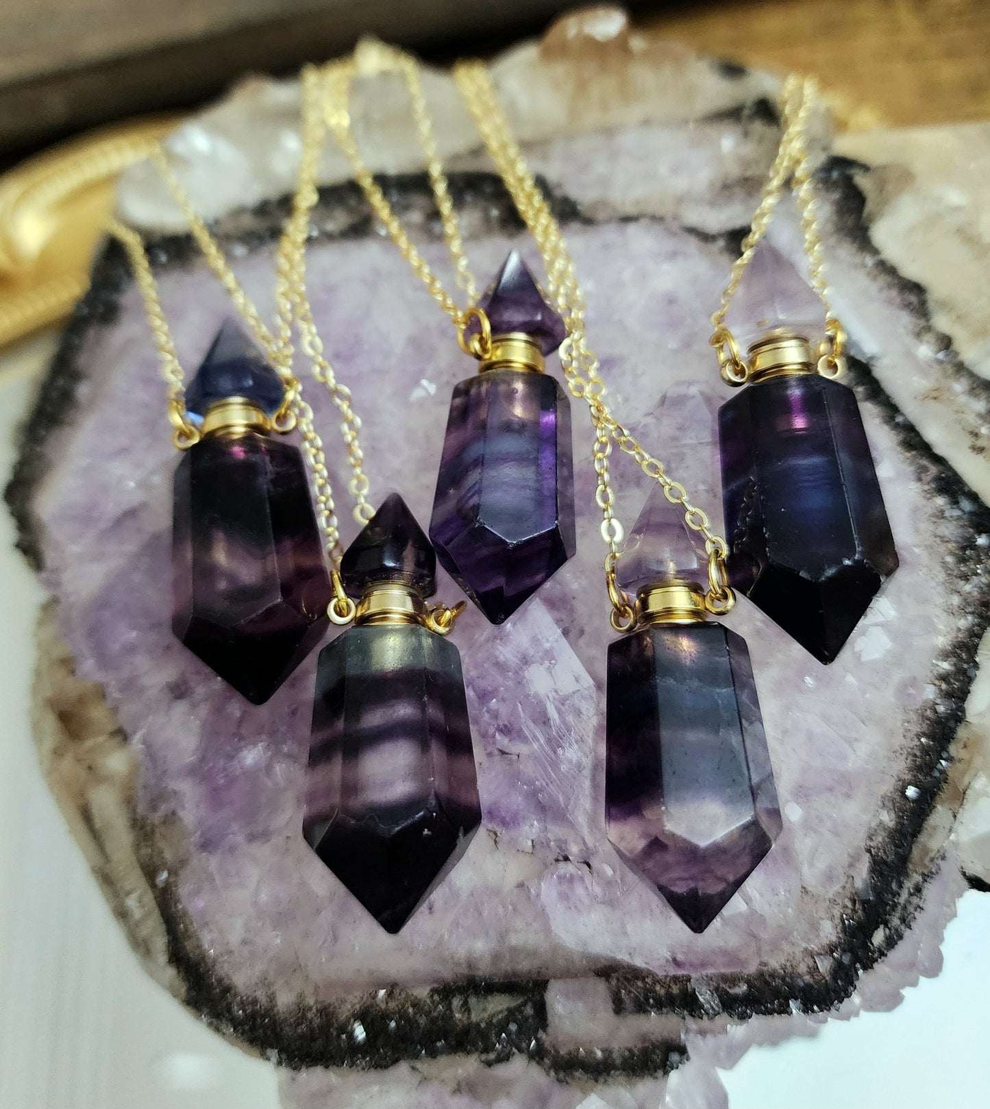 Candy Fluorite Potion Bottle Necklace