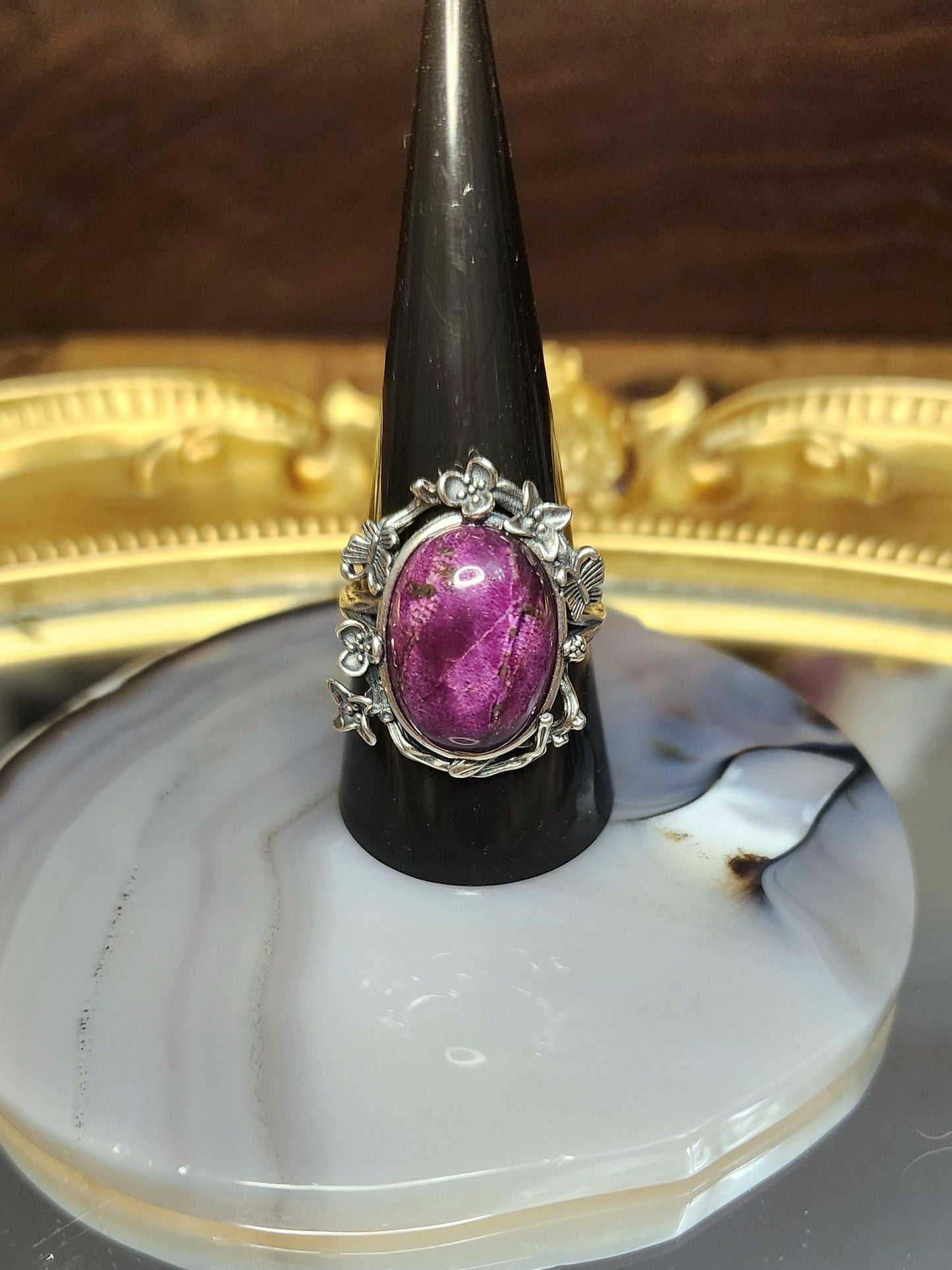 Sugilite Vintage-Style Ring