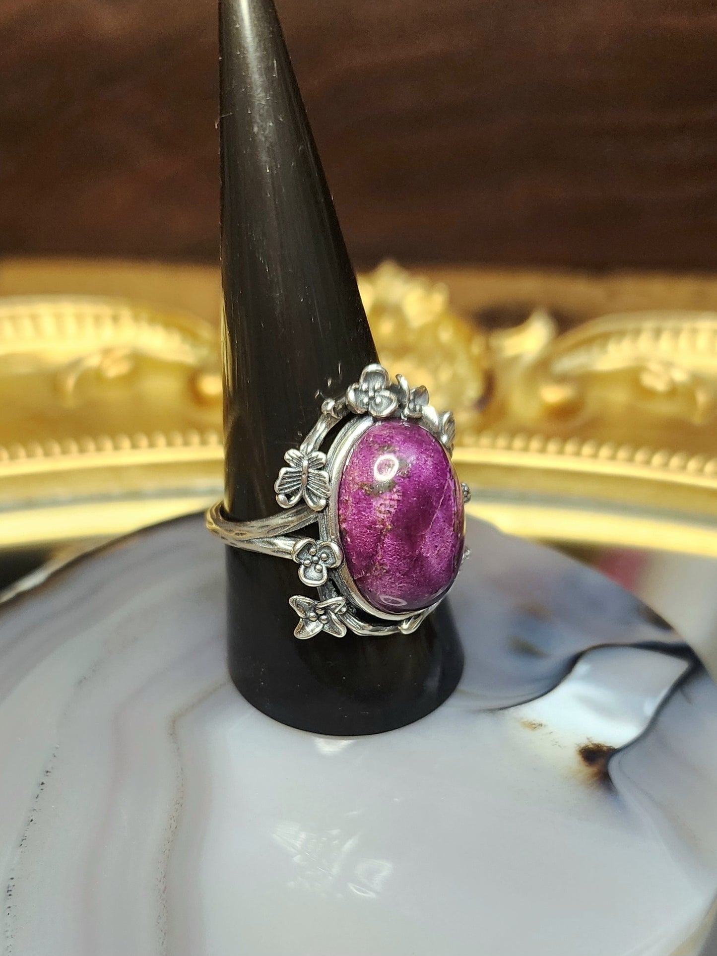 Sugilite Vintage-Style Ring