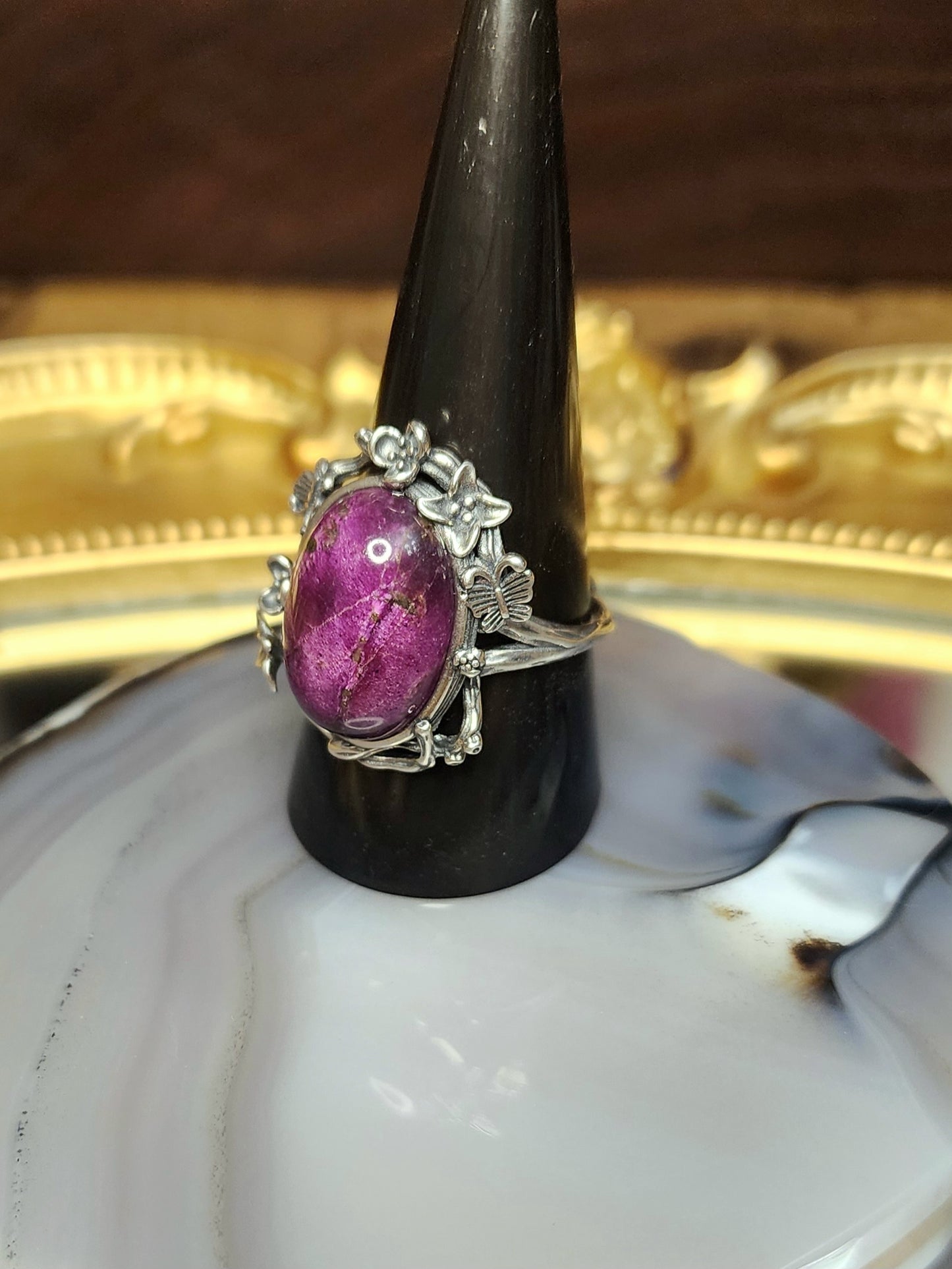 Sugilite Vintage-Style Ring