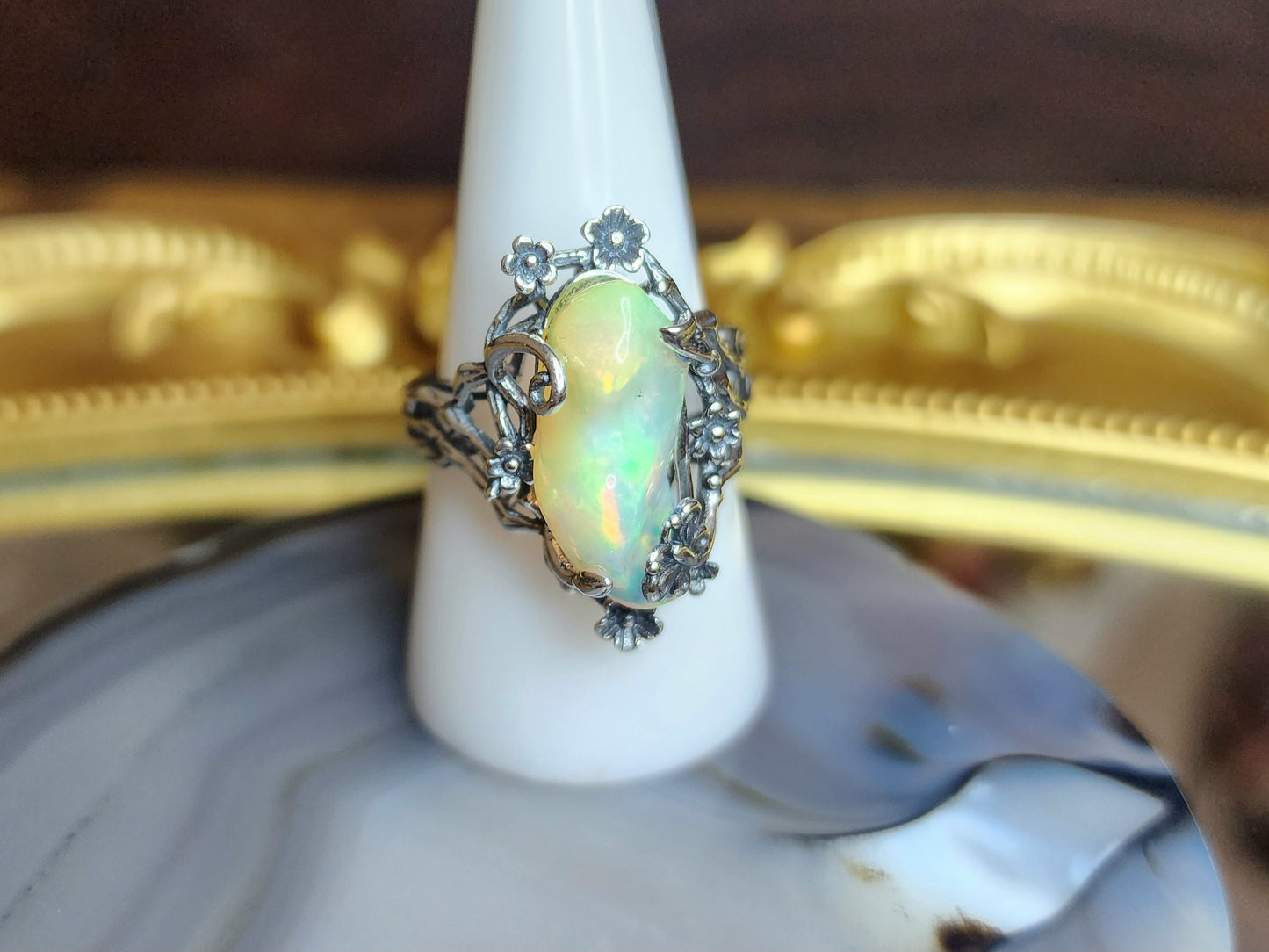 Large Opal Freeform Ring