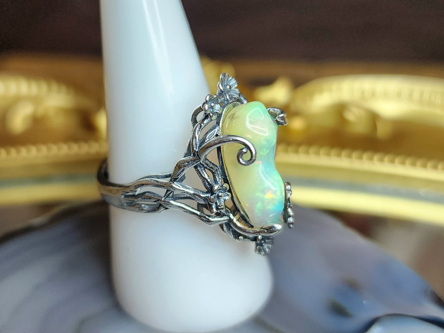 Large Opal Freeform Ring