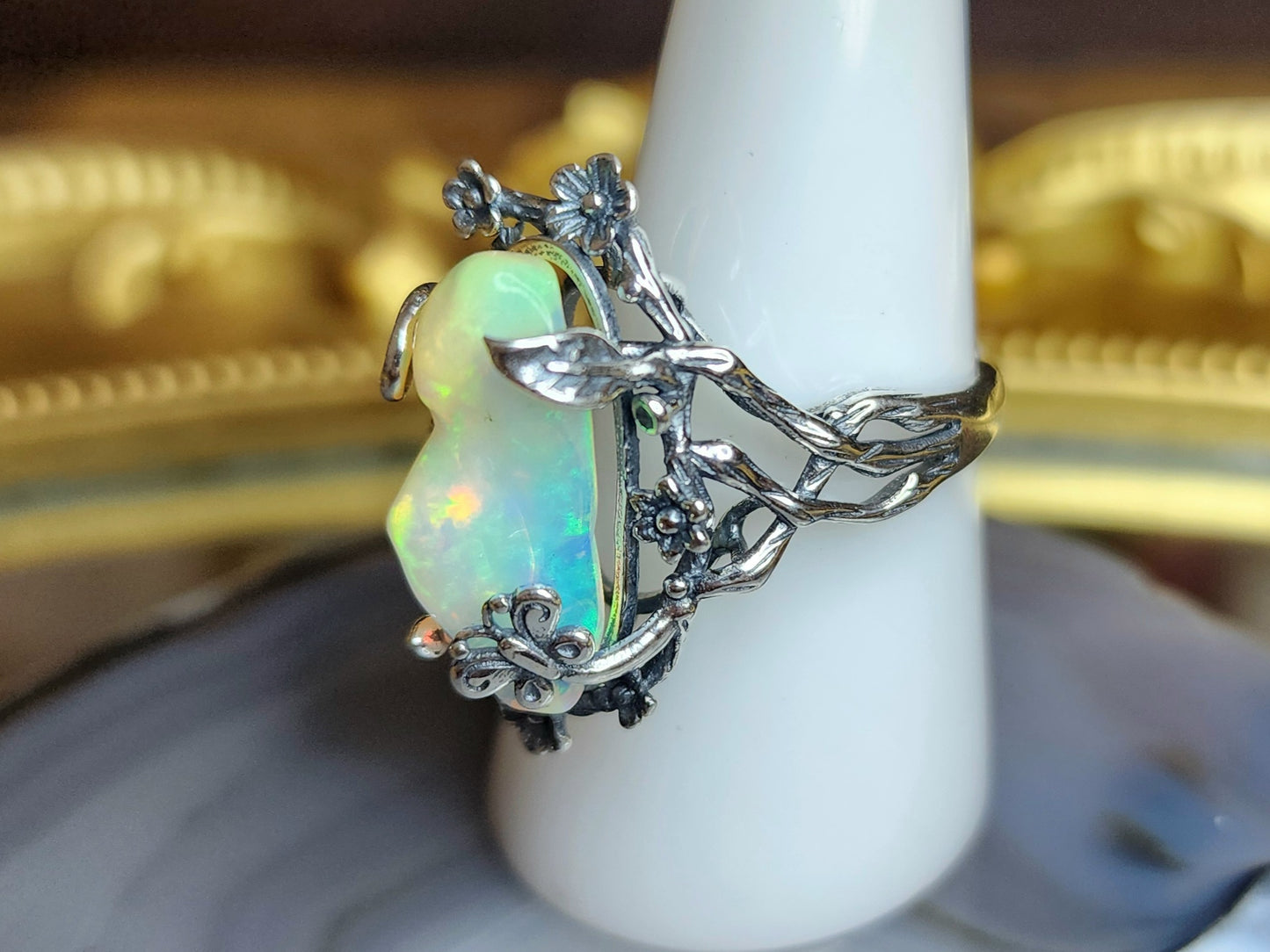 Large Opal Freeform Ring