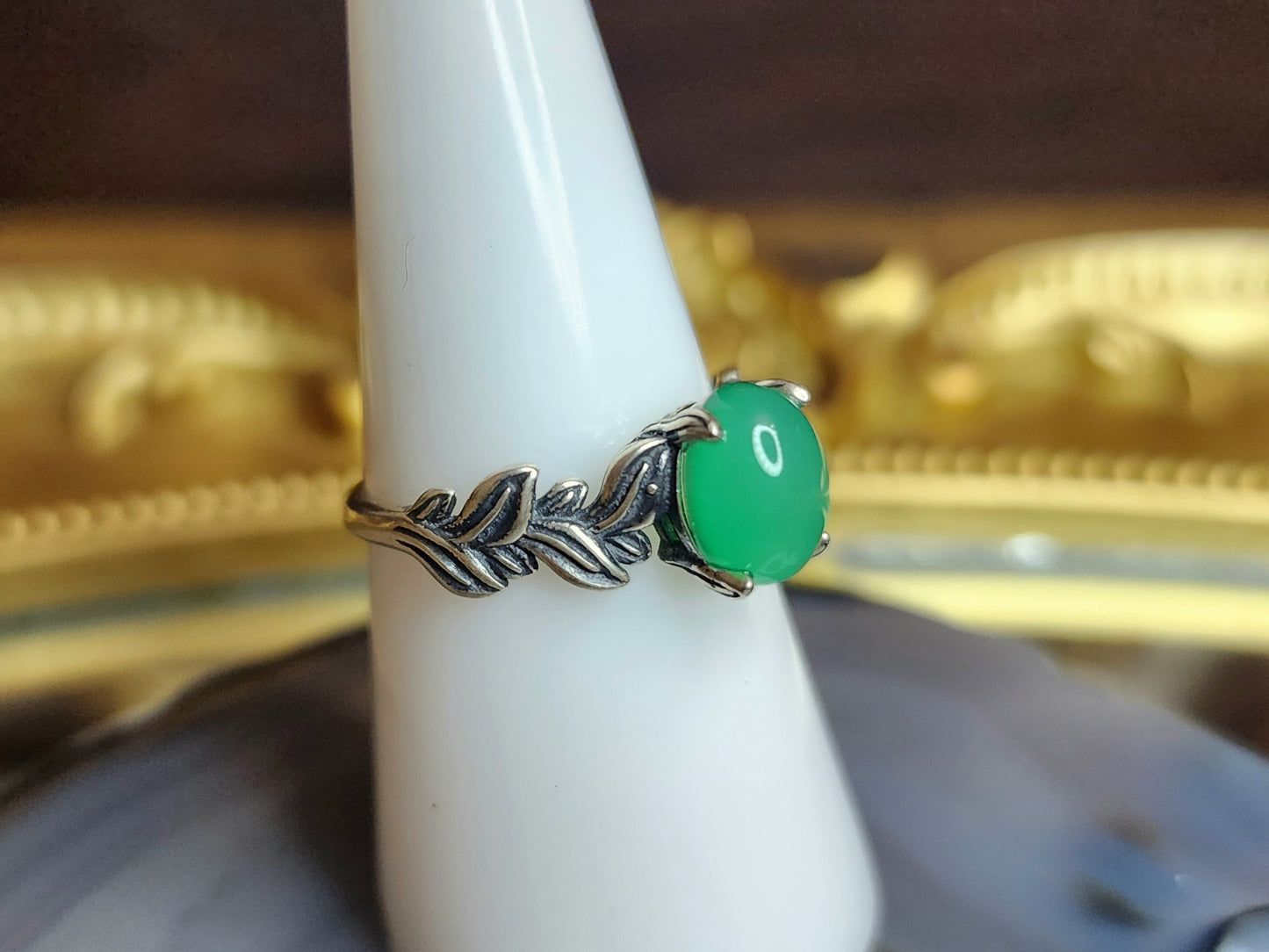 Chrysoprase Vine Ring