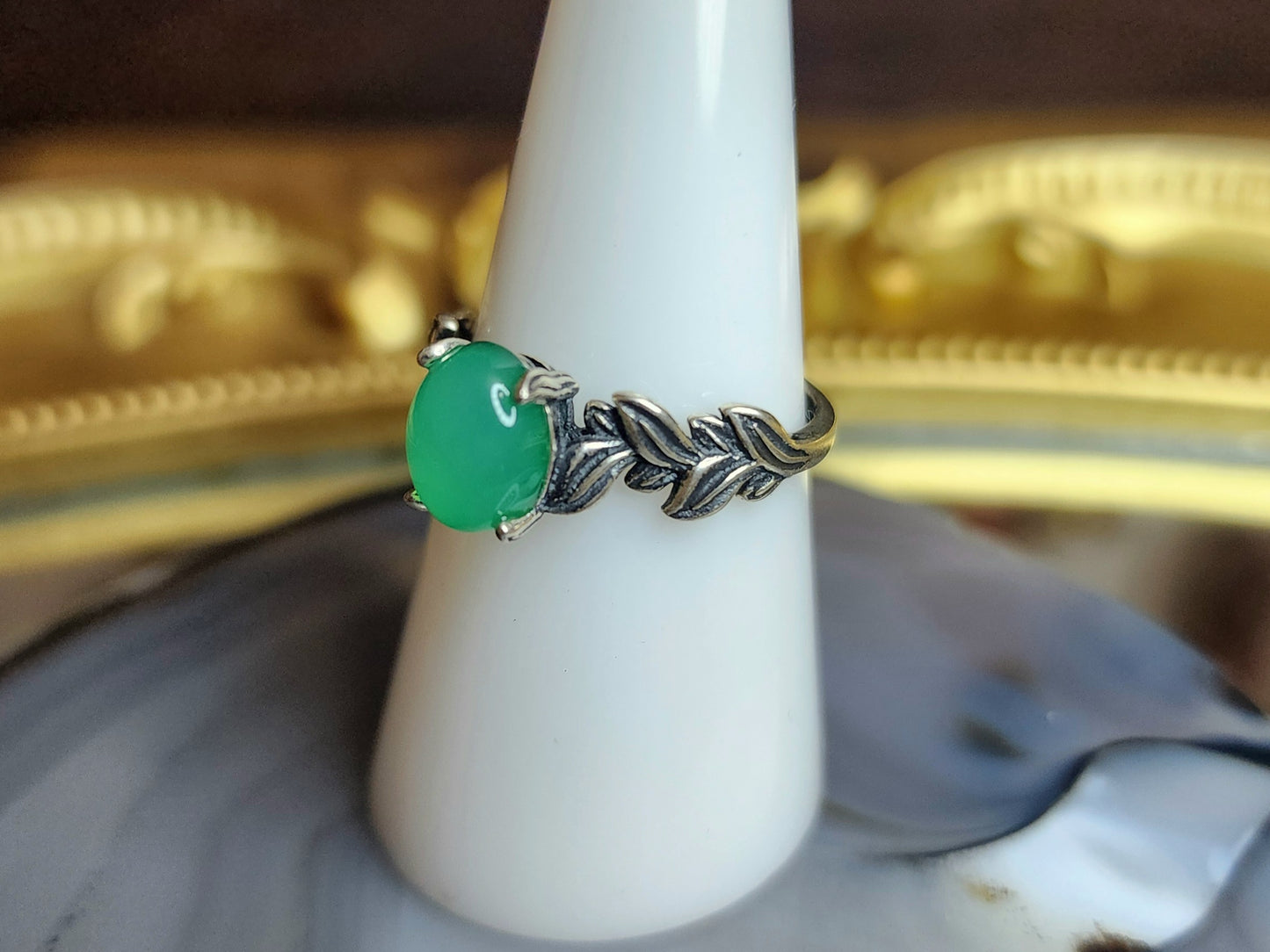 Chrysoprase Vine Ring