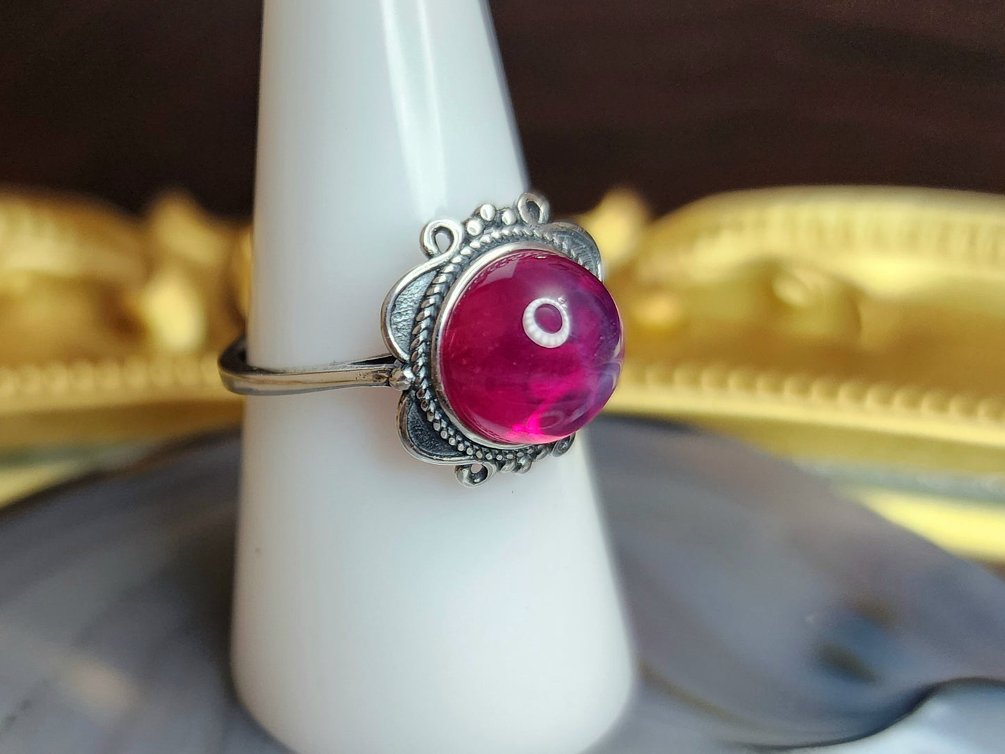 Round Star Ruby Ring