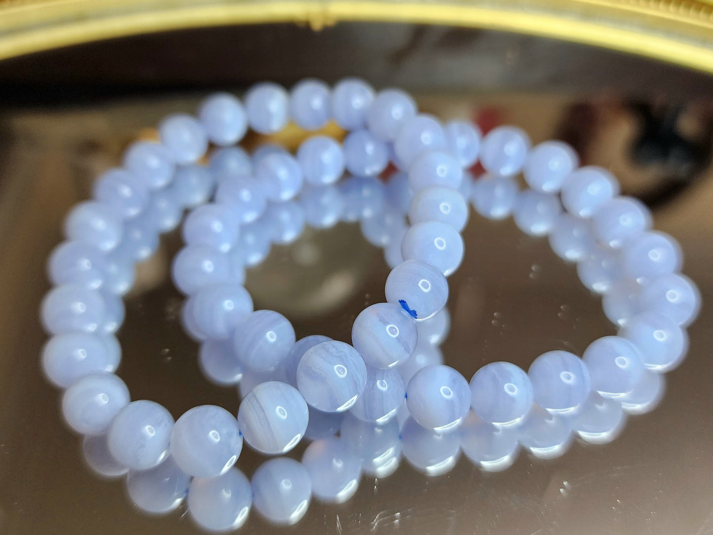 8mm Blue Lace Agate Stretch Bracelet