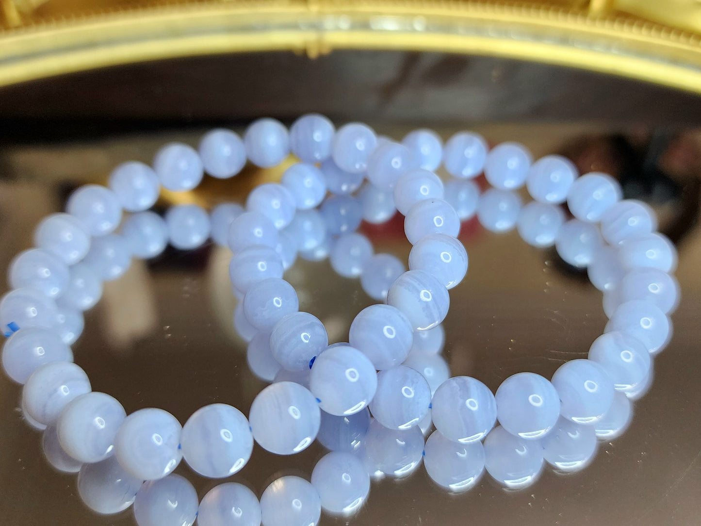 8mm Blue Lace Agate Stretch Bracelet