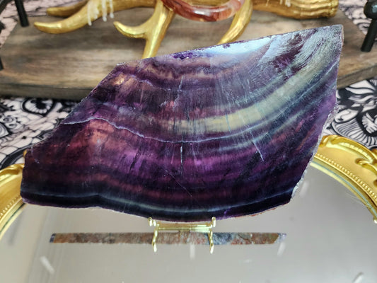 Purple and Blue Fluorite Slab A