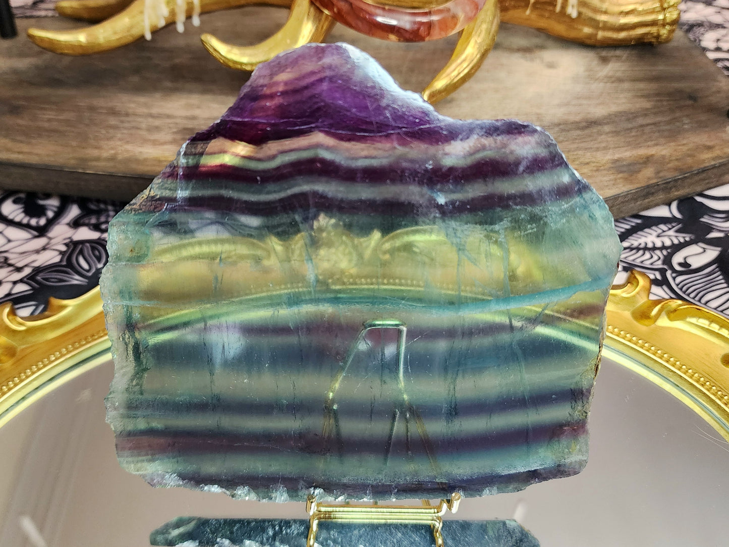 Purple and Blue Fluorite Slab B