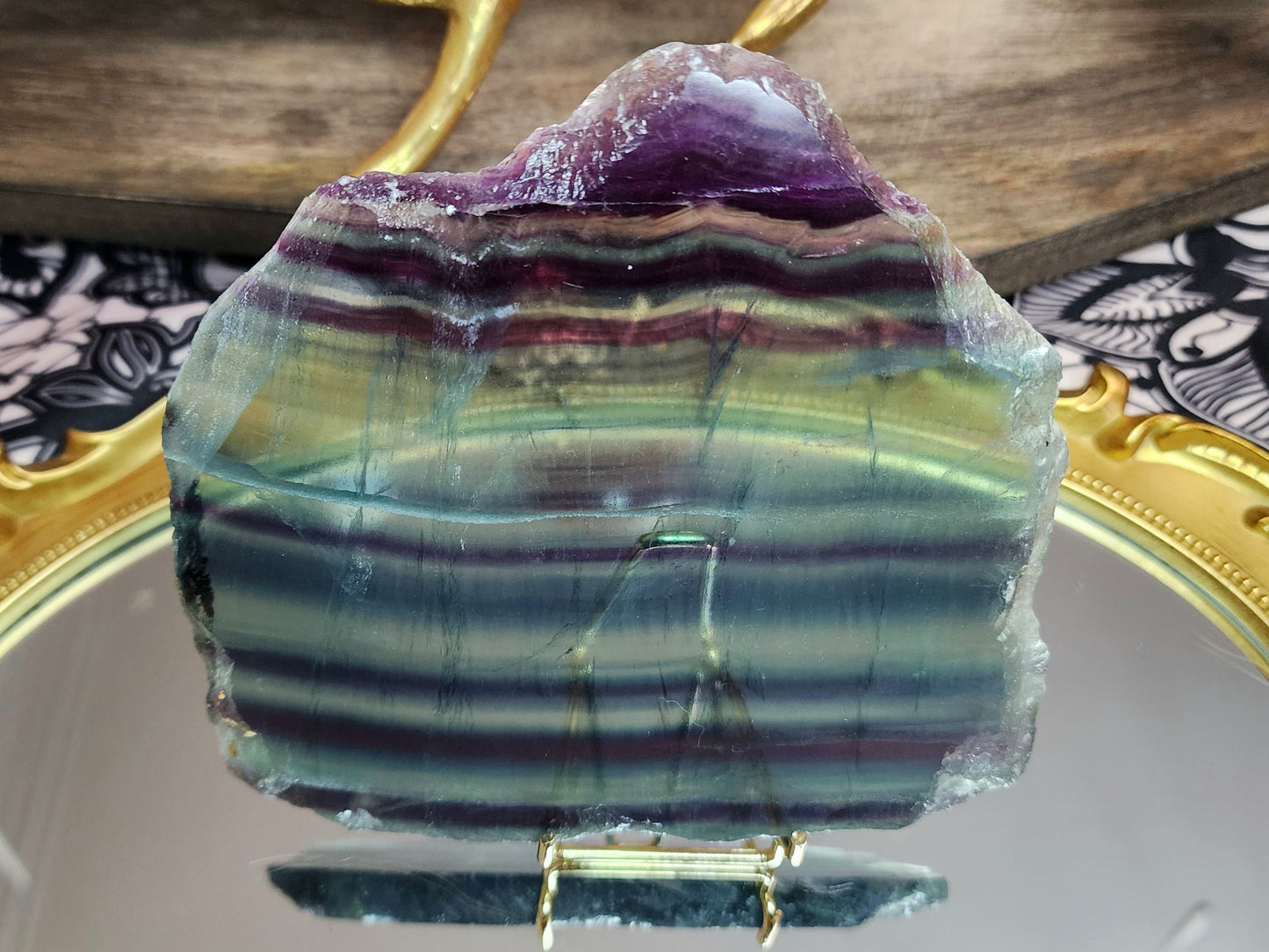 Purple and Blue Fluorite Slab B