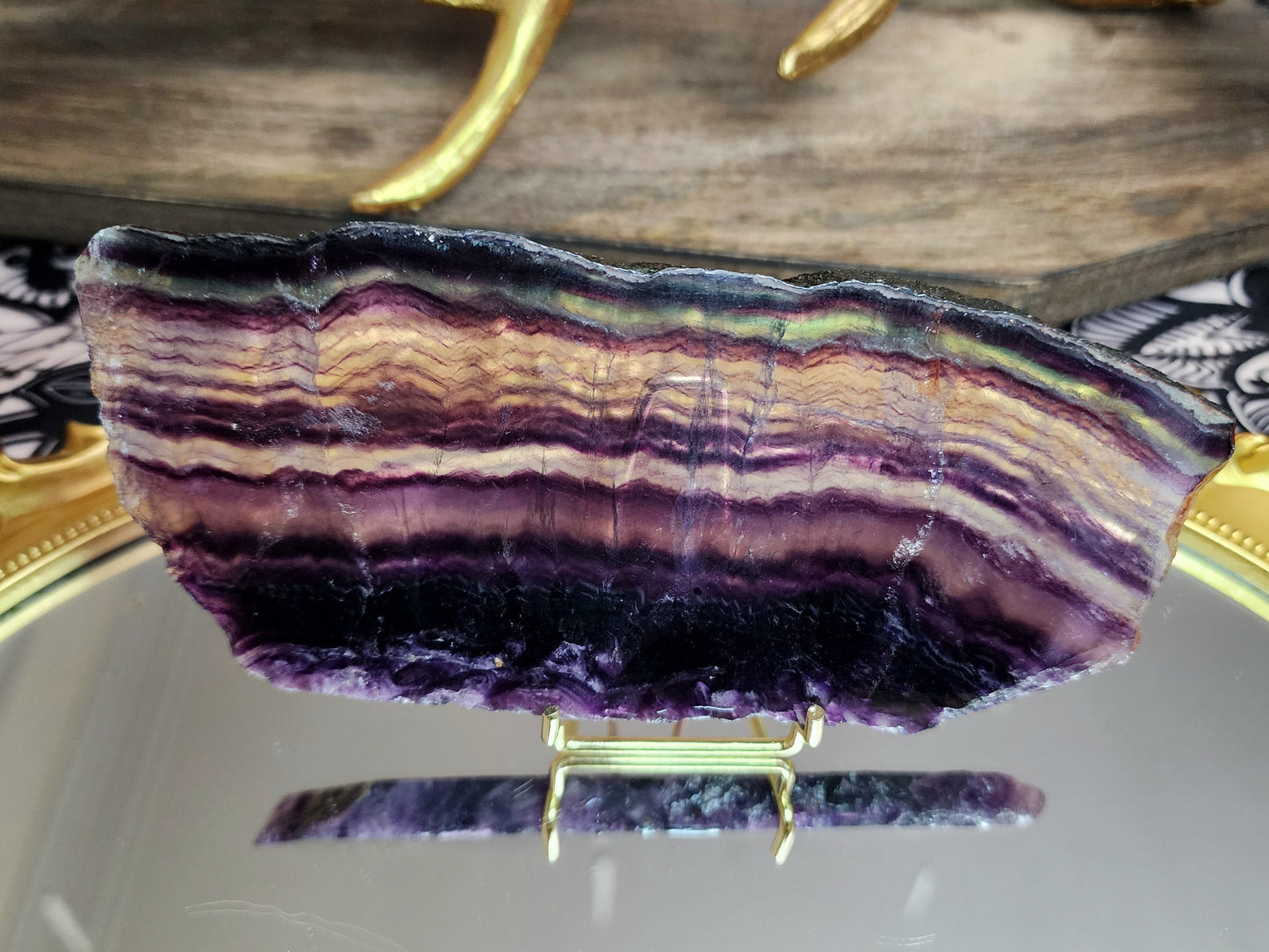 Purple and Blue Fluorite Slab C