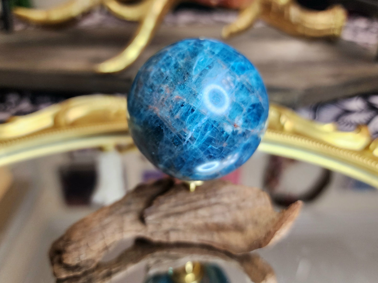 Blue Apatite Sphere B