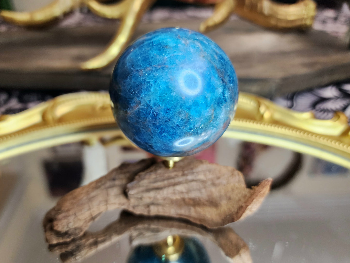 Blue Apatite Sphere B