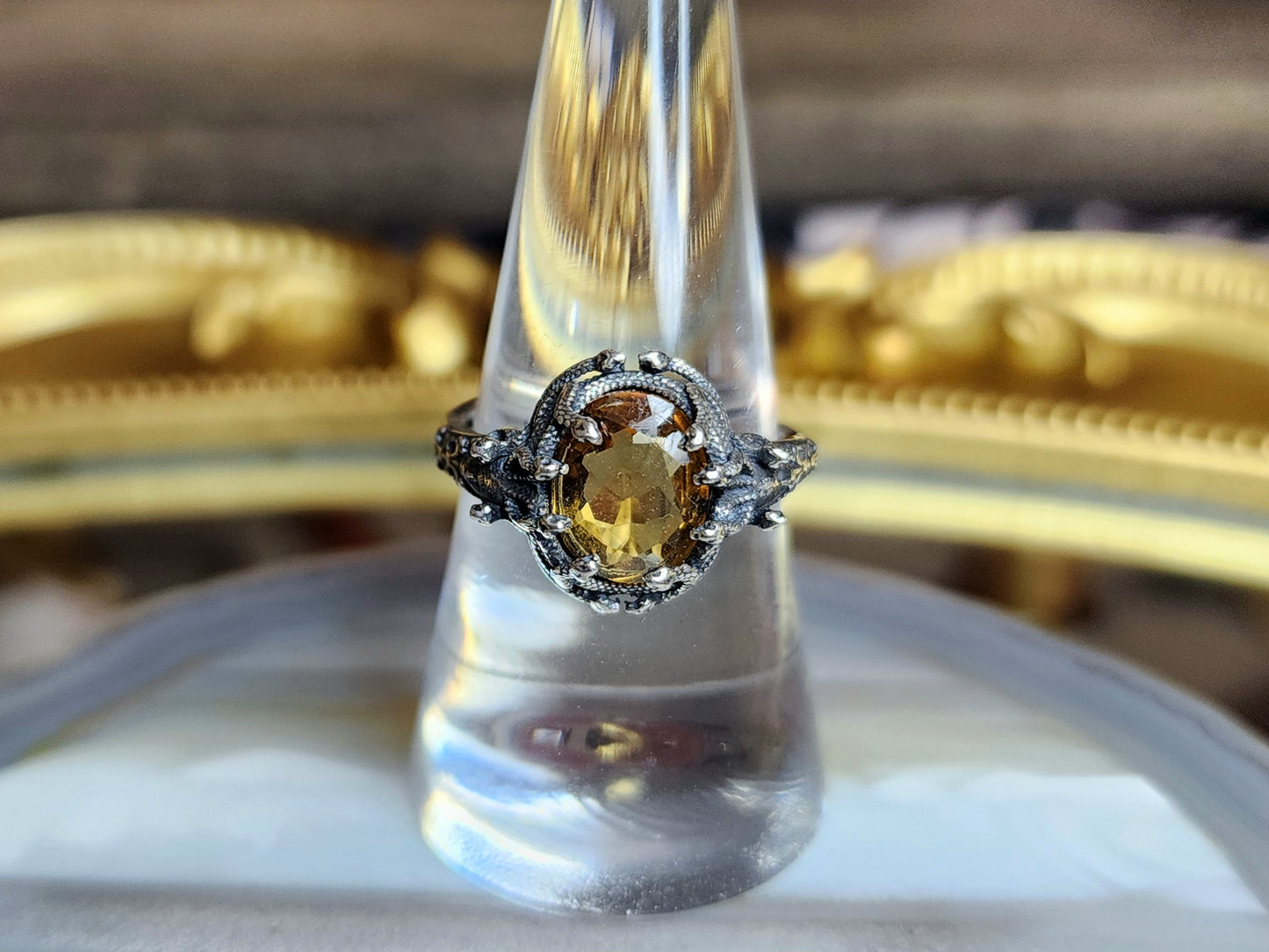 Citrine Medusa Ring