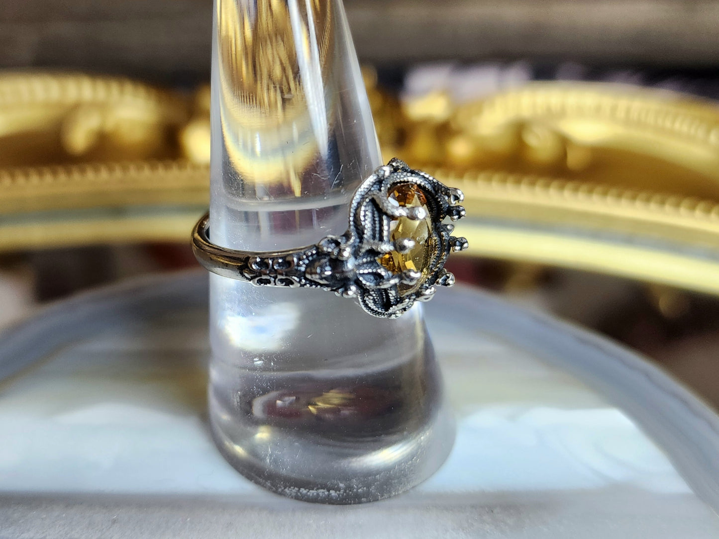 Citrine Medusa Ring