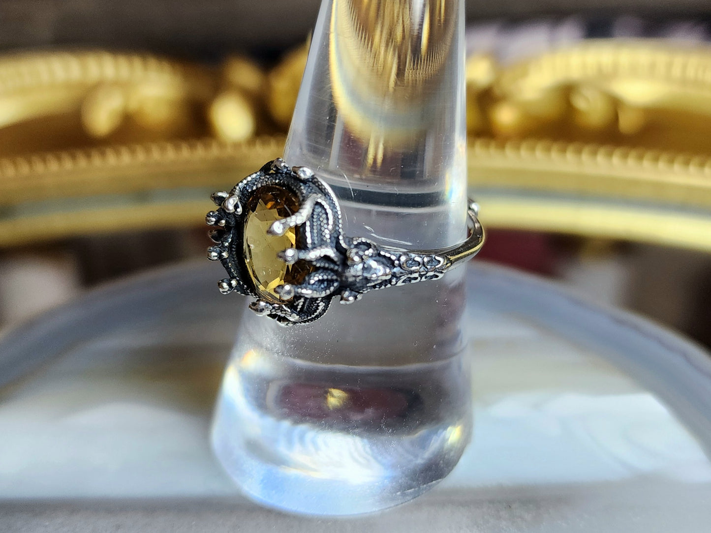 Citrine Medusa Ring