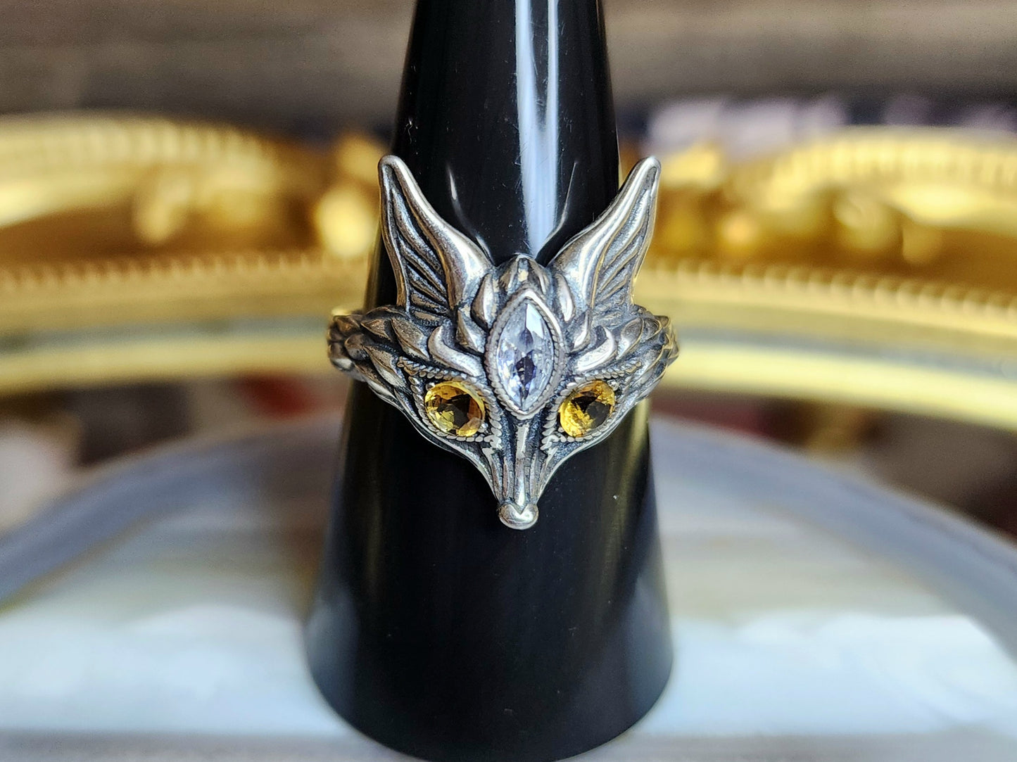 Citrine Fox Ring