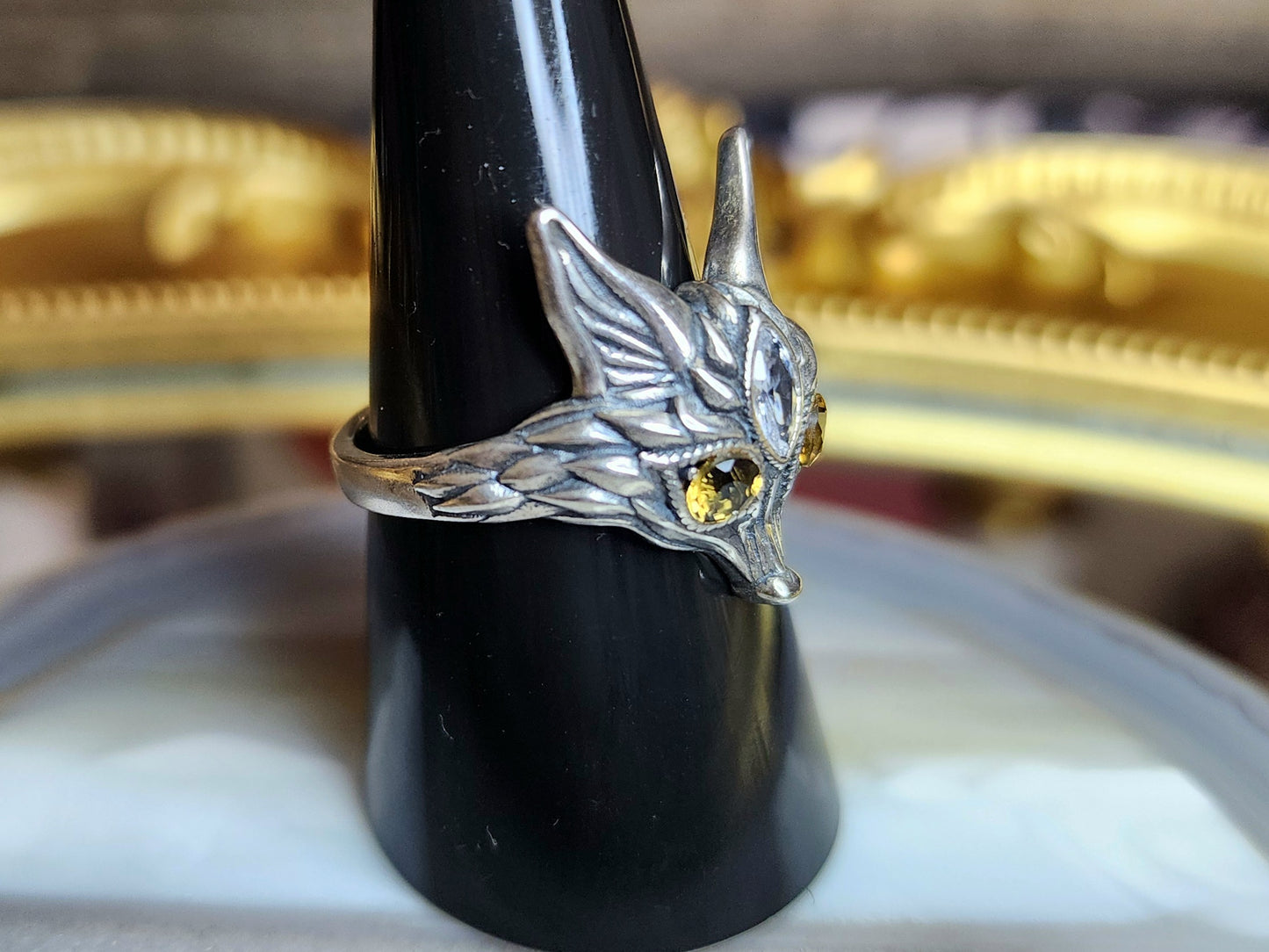 Citrine Fox Ring