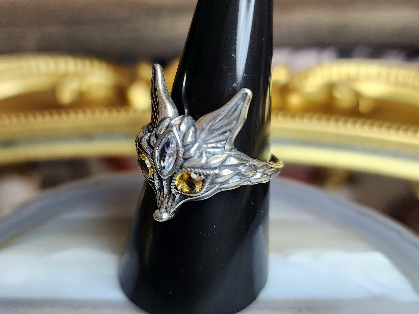 Citrine Fox Ring