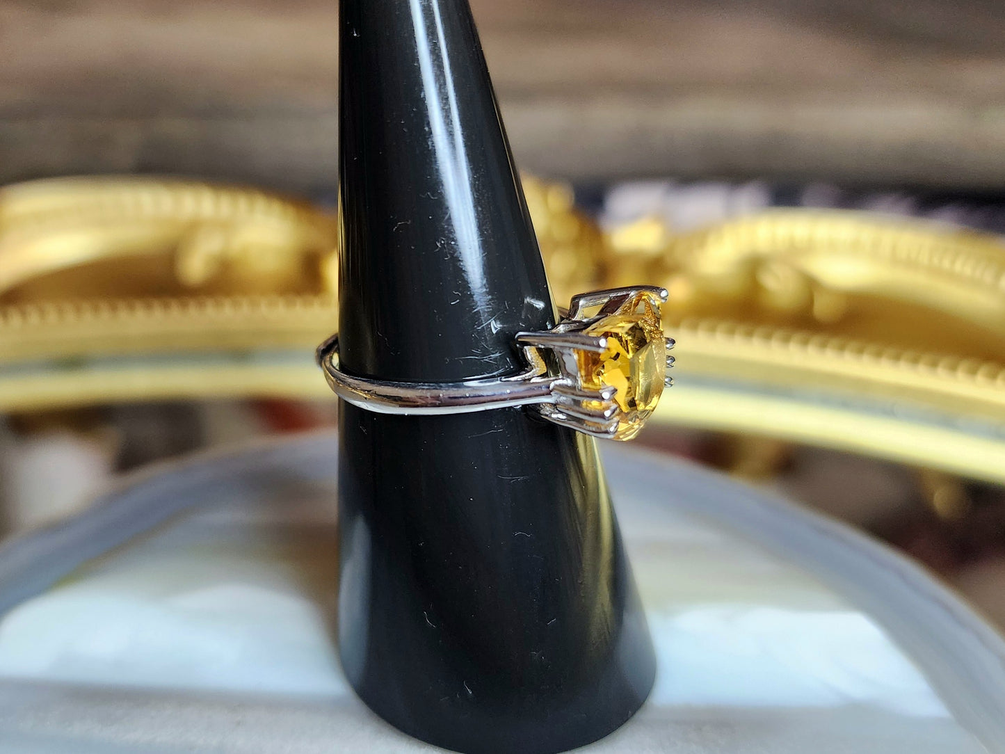 Citrine Cat Ring