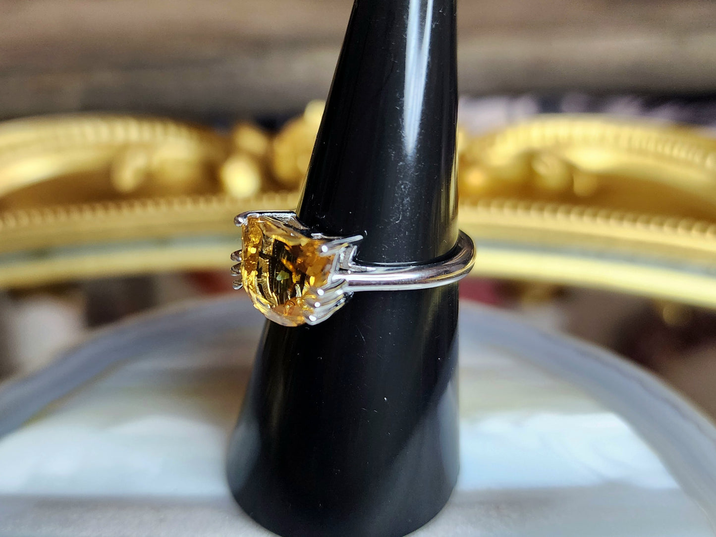 Citrine Cat Ring